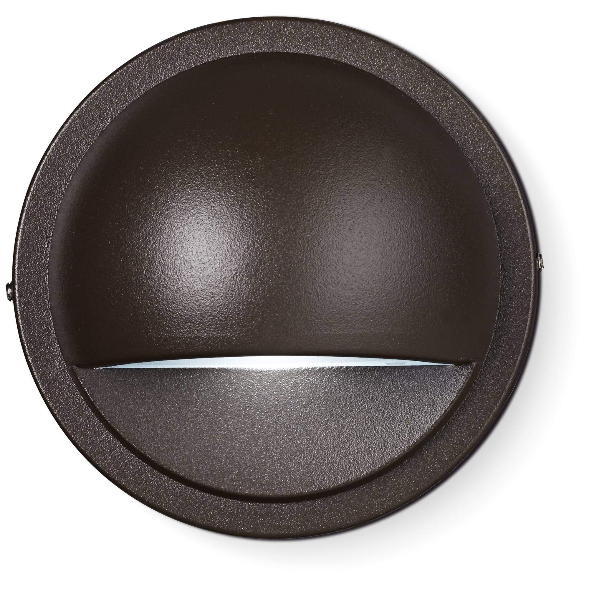 Kichler Half Moon 4 3000K LED Deck and Step Light in Textured Architectural Bronze Finish, 15764AZT30R