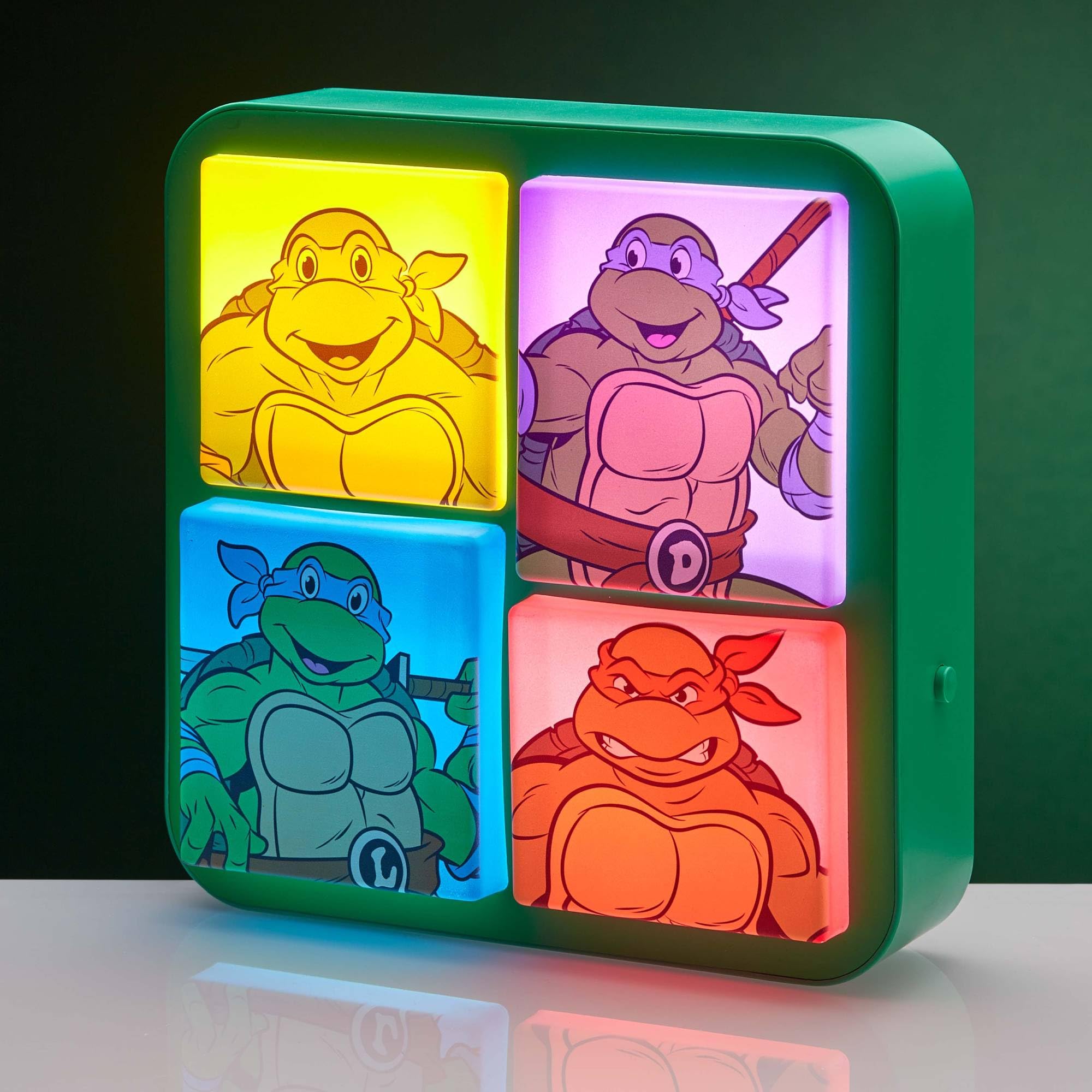 Numskull TMNT 3D Logo Desk Lamp - Plastic Wall Light for Bedroom, Office, Home - Official Teenage Mutant Ninja Turtles Merchandise