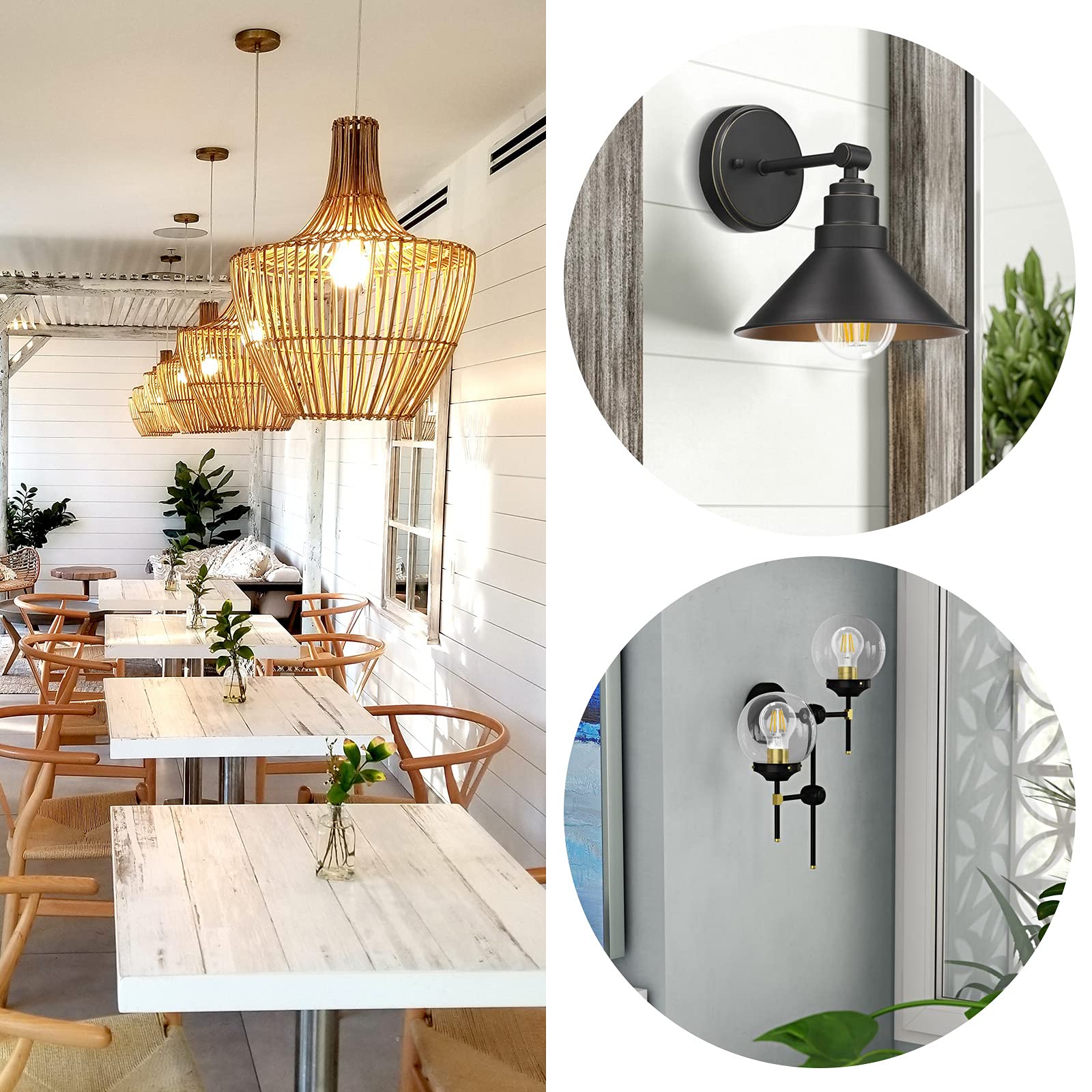 Qingmiao Dimmable Edison Led Bulbs, 4W (40W Equivalent), 3000K Soft White, Vintage