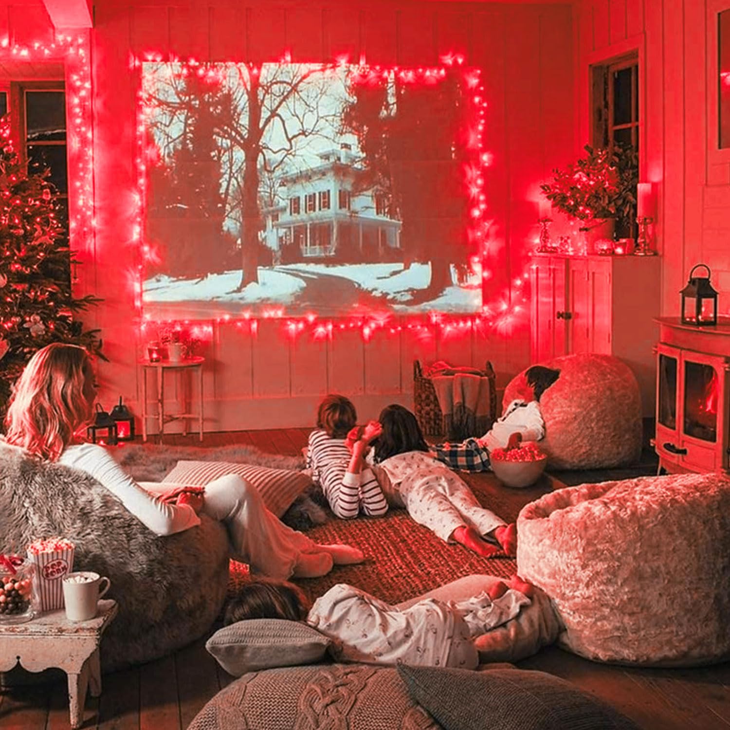 JMEXSUSS Red String Lights, 200 LED, 66ft, Copper Wire, 8 Modes, Indoor/Outdoor Christmas Decor for Valentines Day