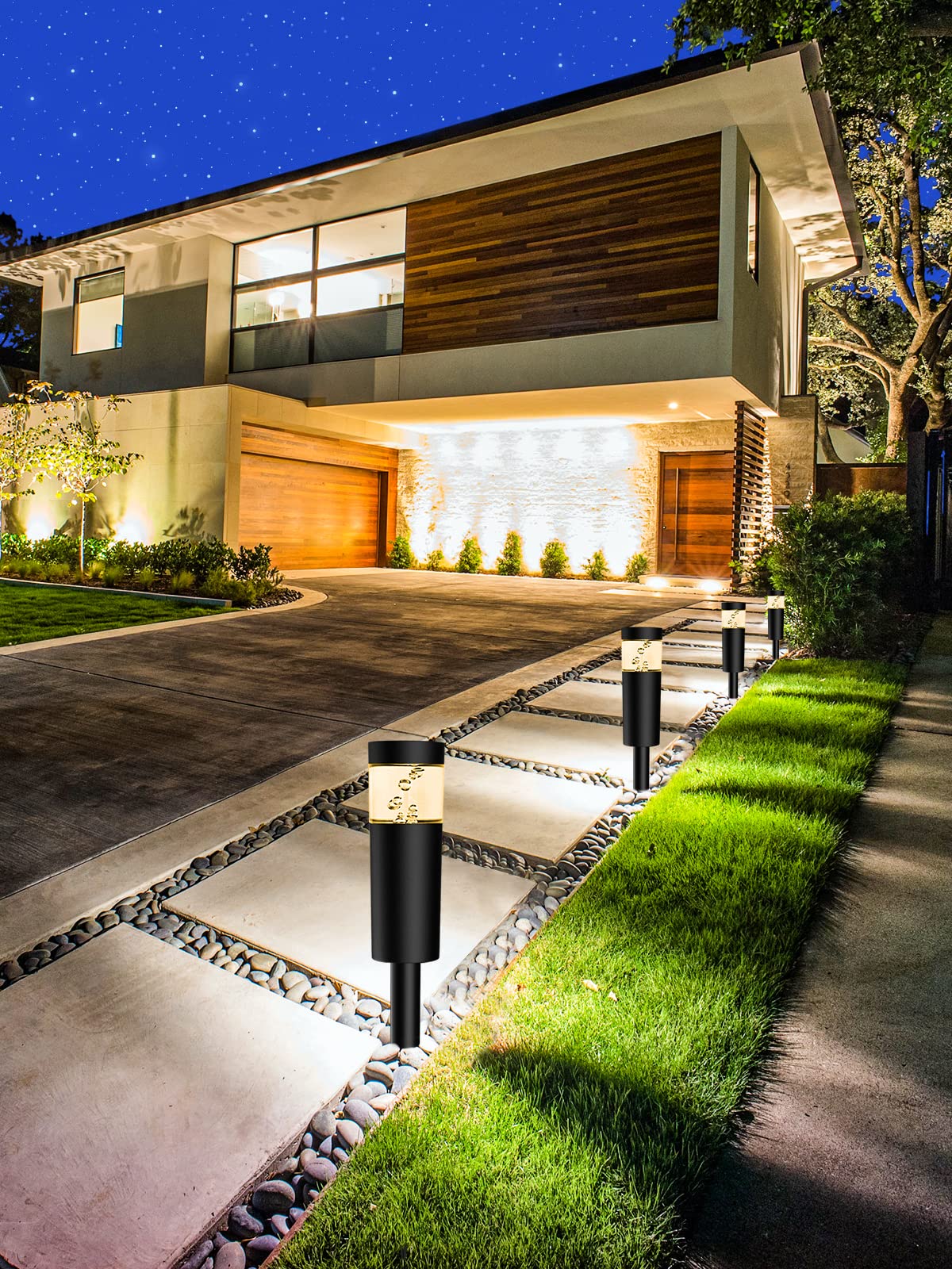 Doreio 5W Low Voltage Warm White Led Landscape Pathway Lights, 8 Pack, Ip65 Waterproof