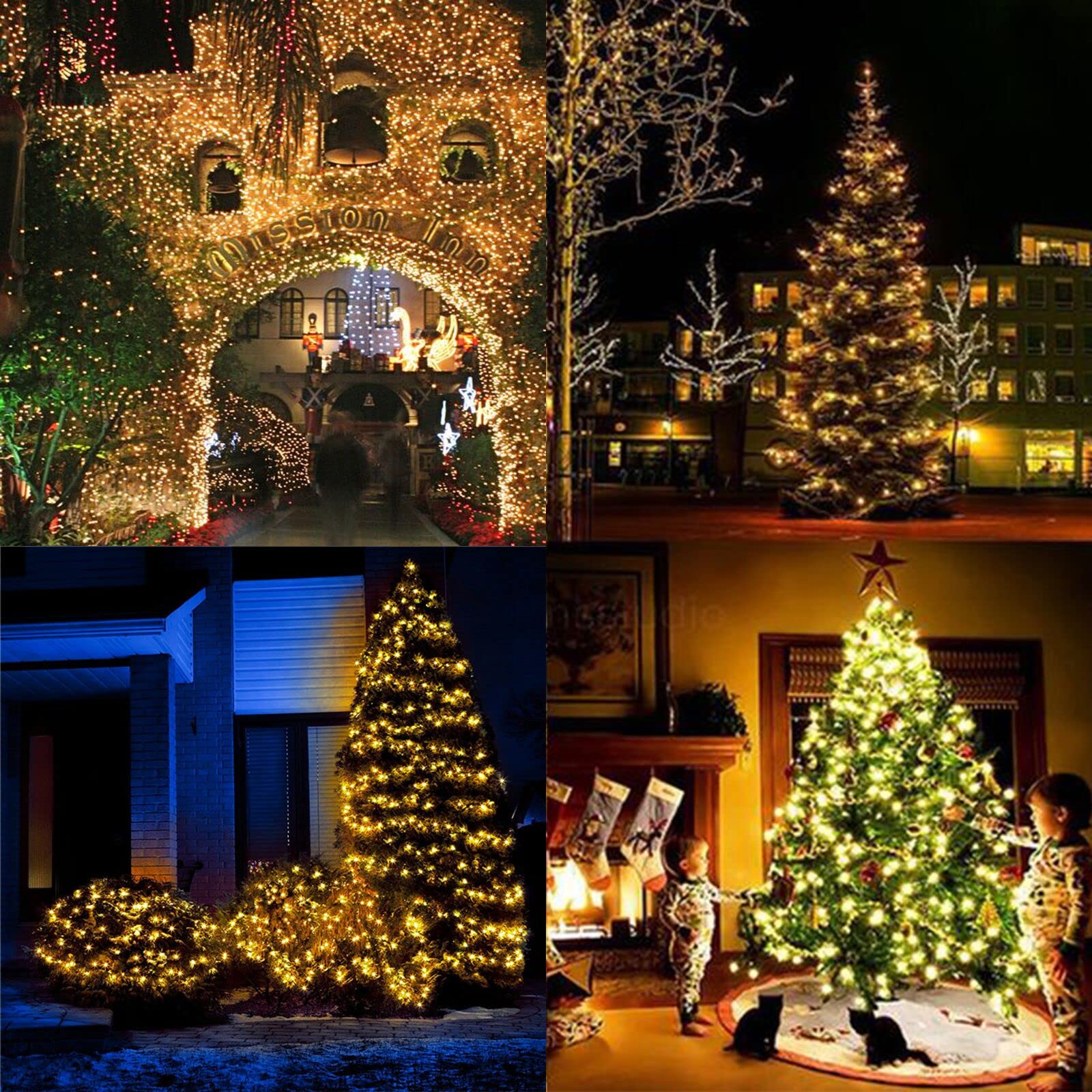 Toodour Christmas Lights Outdoor, 131ft 350 LED String Lights, Timer, Waterproof 8 Modes Outdoor Christmas String Light - Twinkl