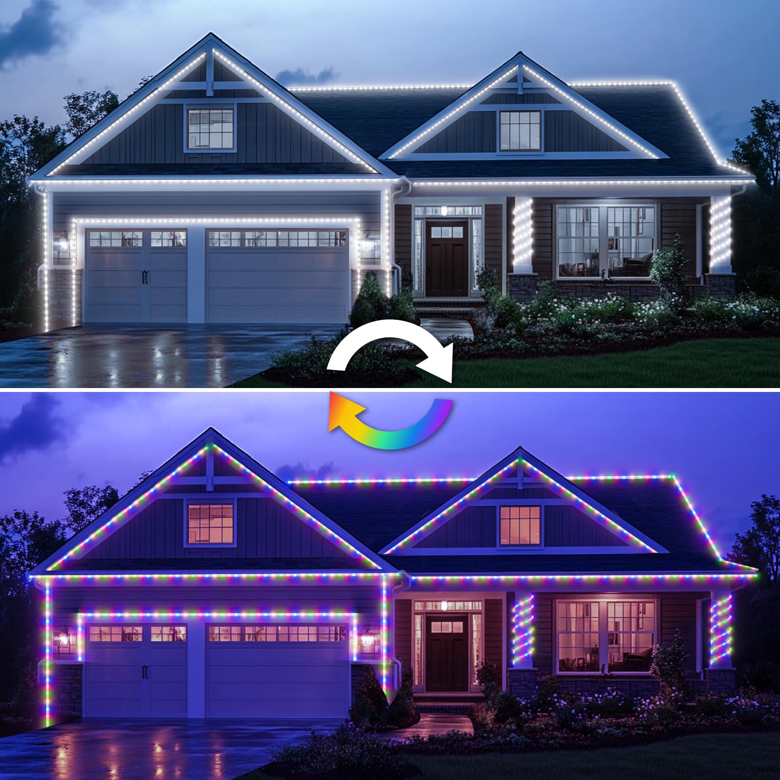 Soiarllt 100FT LED Waterproof Rope Lights with Remote, 8 Modes, Multicolor, Model SLSL012-1