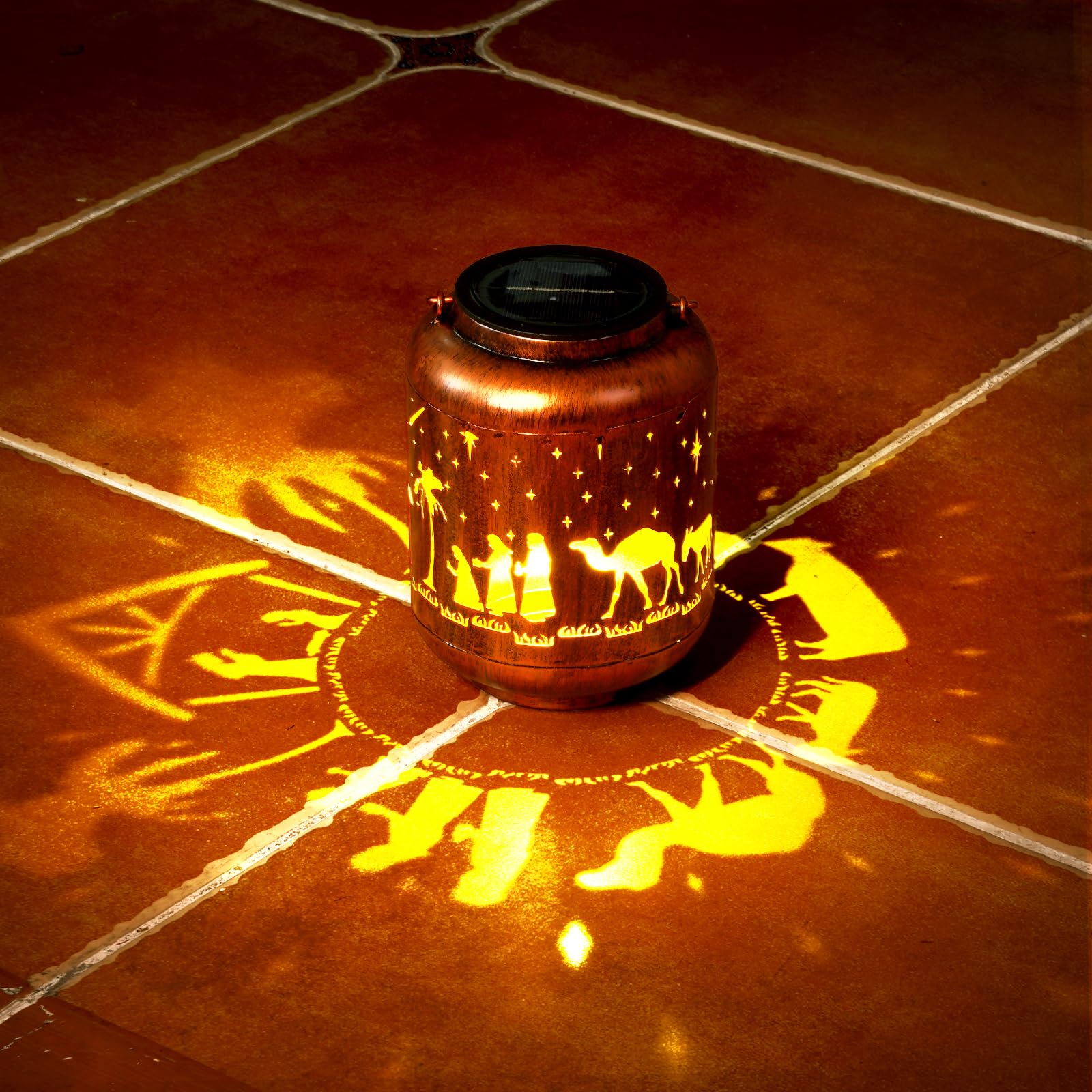 Homemory Christmaas Gifts For Women Mom Grandma  Solar Lanterns Christmas Nativity Scene Lights Outdoor Waterproof Garden Decor  Led Hanging Solar Lights For Yard  Patio  Porch