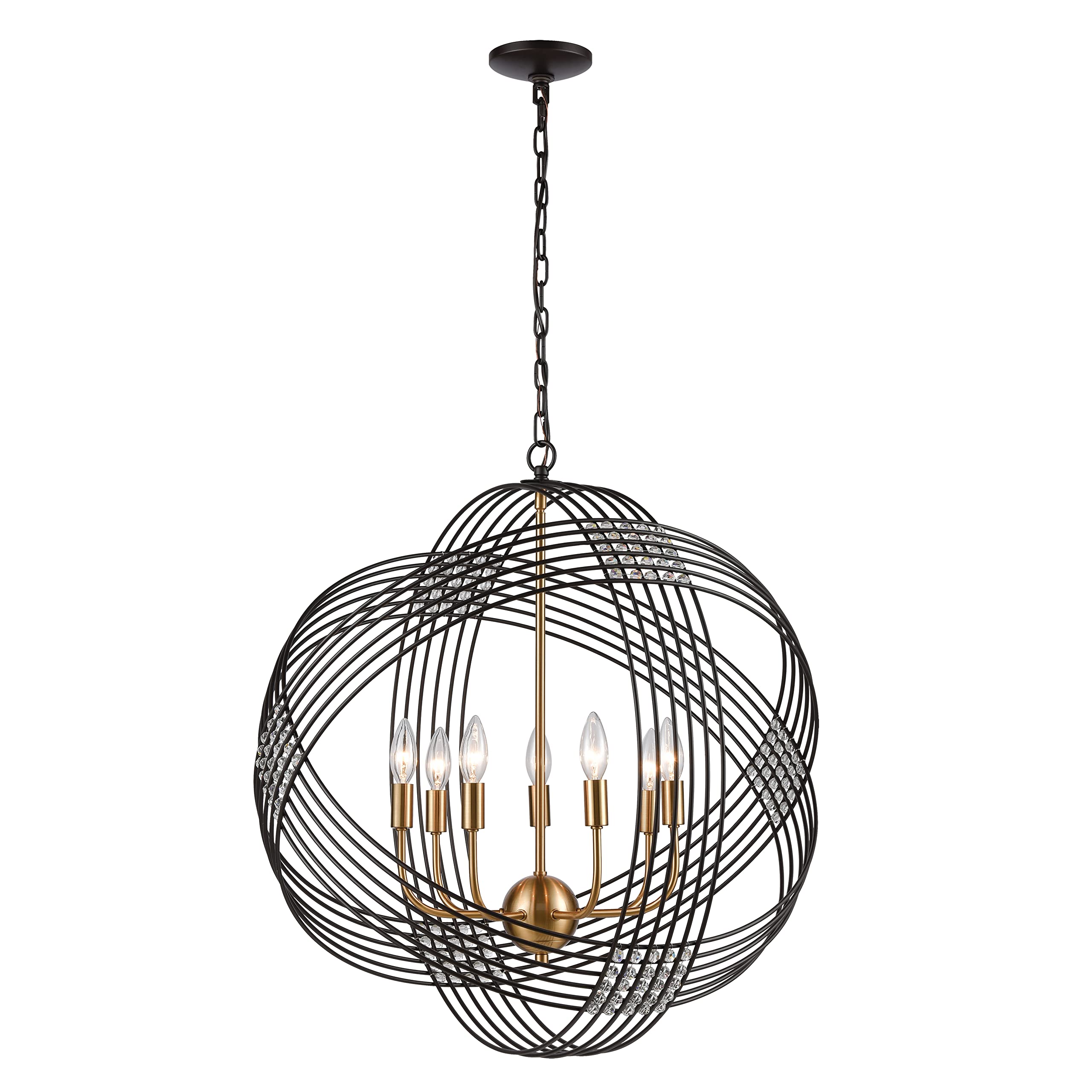 Elk Home Concentric 7-Light Chandelier, Oil Rubbed Bronze Finish, Modern/Contemporary Style
