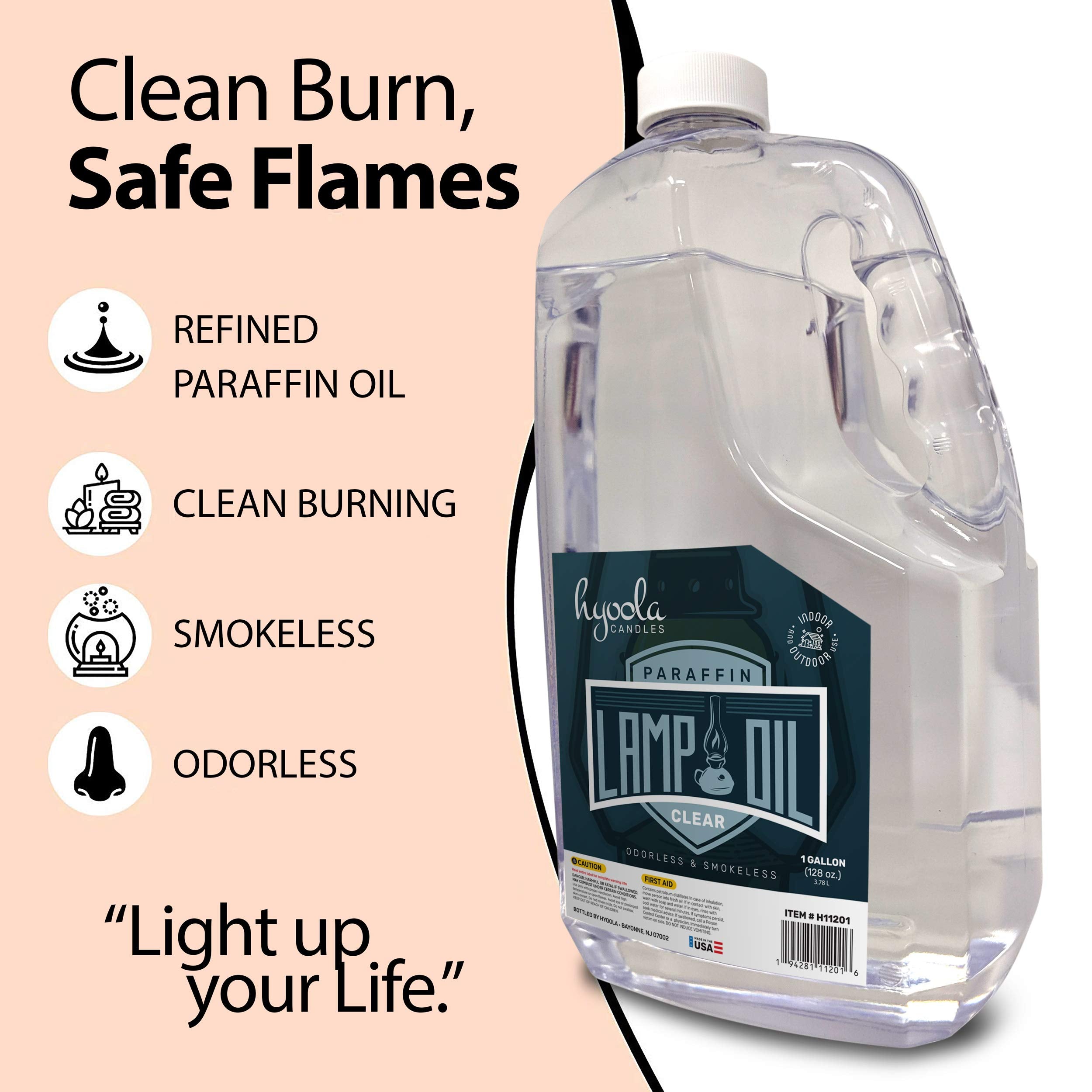 Hyoola 1-Gallon Liquid Paraffin Lamp Oil - Clear, Odorless, Ultra Clean - 2 Pack