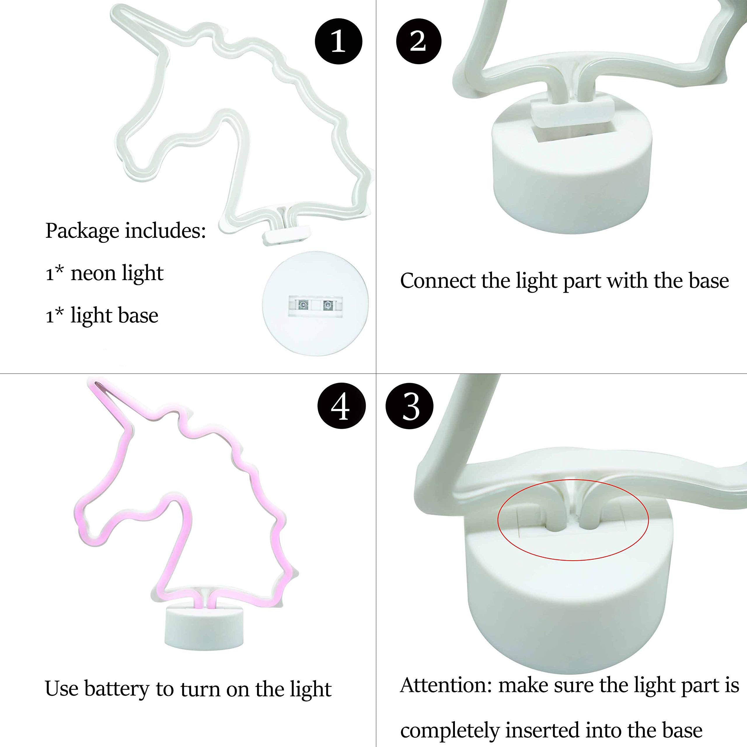 Lovenite Rainbow Neon Sign, Neon Light Decor For Girls Room, Led Bedroom Decoration, Battery Operated Table Lamp For Classroom P