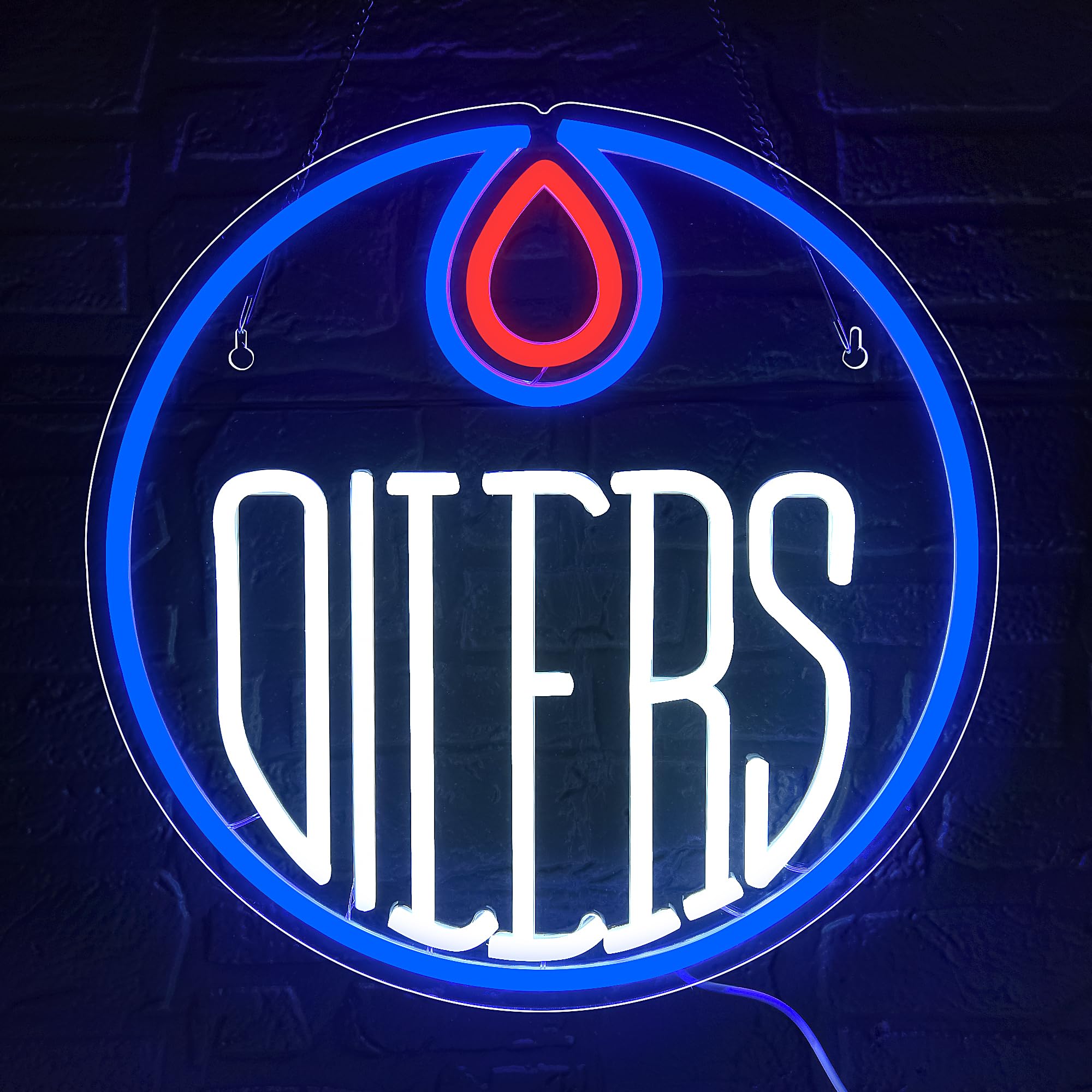 Ice Hockey Neon Sign Wall Decor Sports Neon Sign For Man Cave Hockey Player Led Light For Garage Decor Dormitory Bar Club Shop Wall Great Birthday Gift For Sports Fans(Zkxd161)