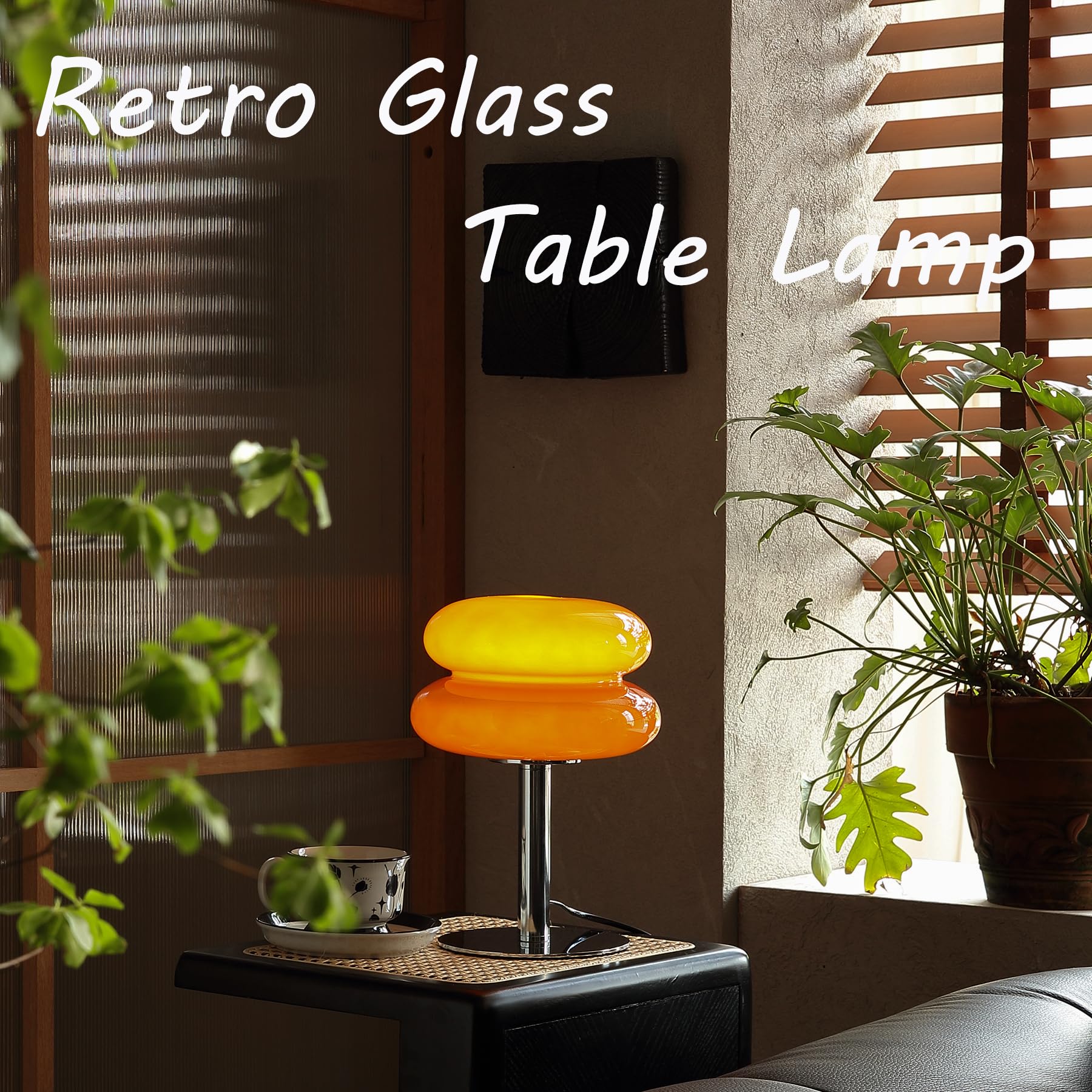 Glivpny Mushroom Lamp For Bedroom,Mid Century Modern Lamp For Nightstand, Dimmable Retro Egg Tart Bedside Lamps,Home Decor Ambie