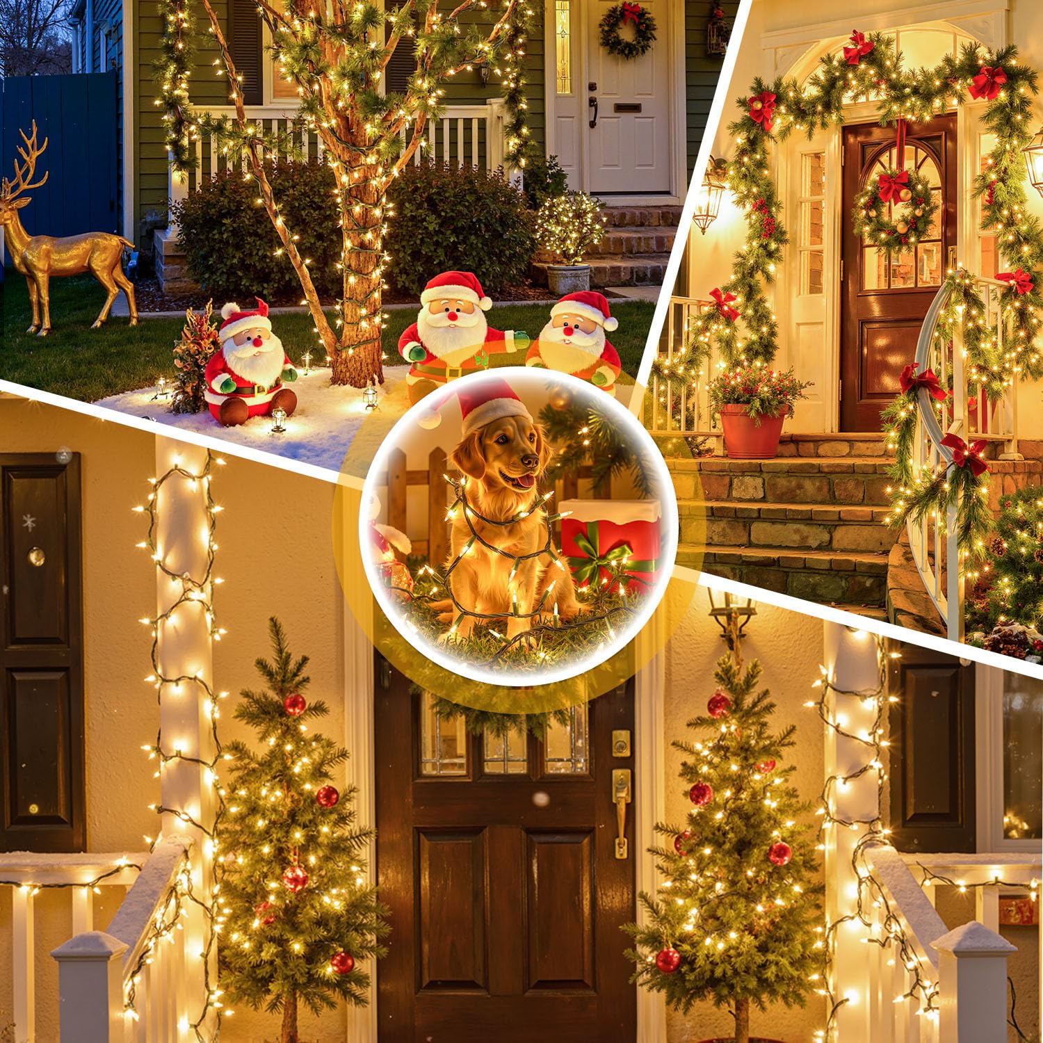 Oolaloo 50-Count White Christmas Lights With Green Wire  13Ft Incandescent Bulbs Mini String Lights Connectable For Indoor  Christmas Tree  Outdoor  Classroom  Party  Garland  Xmas