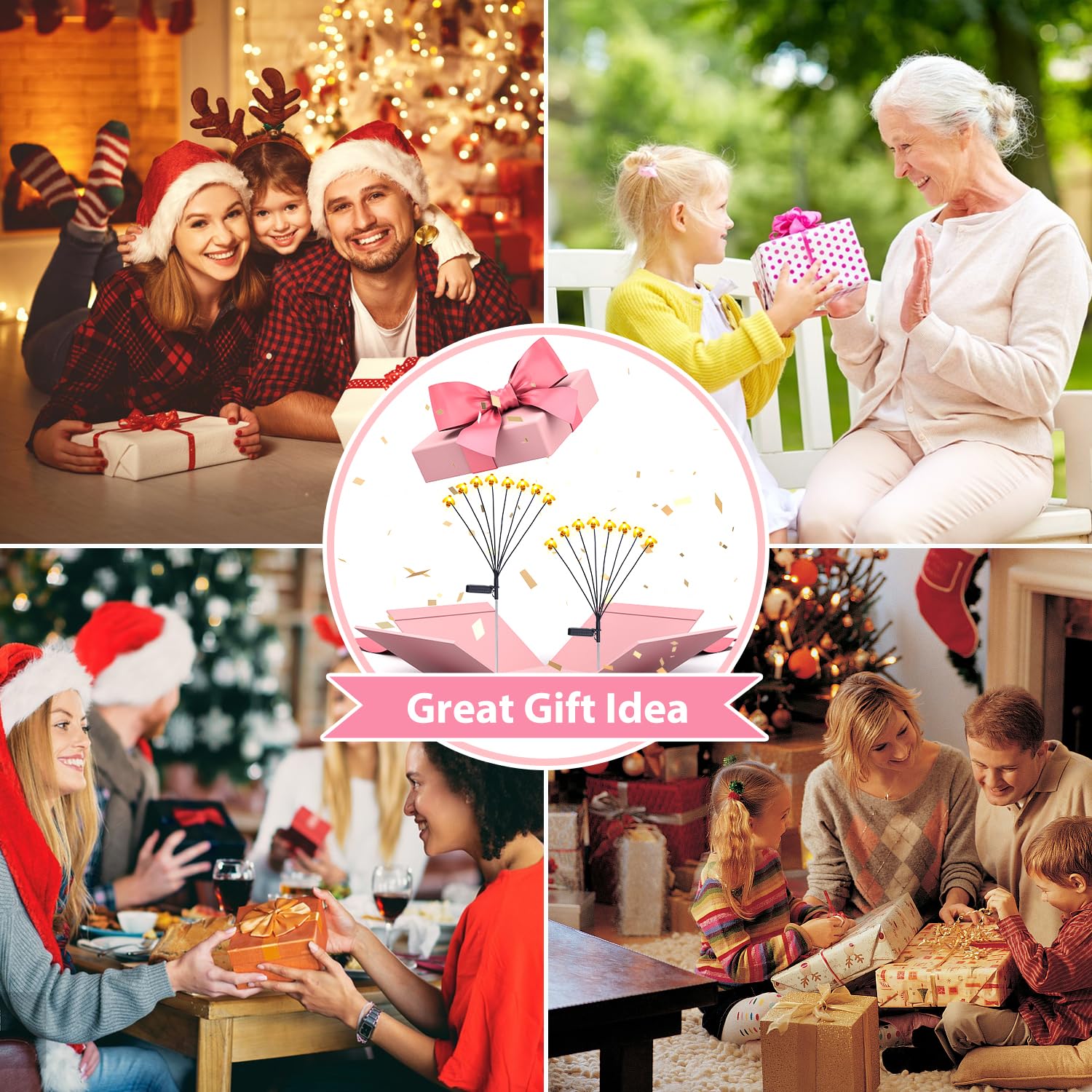 Nacome Solar Garden Lights For Outside - Landscape Decor,Yard Patio Decoration, Waterproof Swaying Bumble Bee(2Pack), Mom Gifts