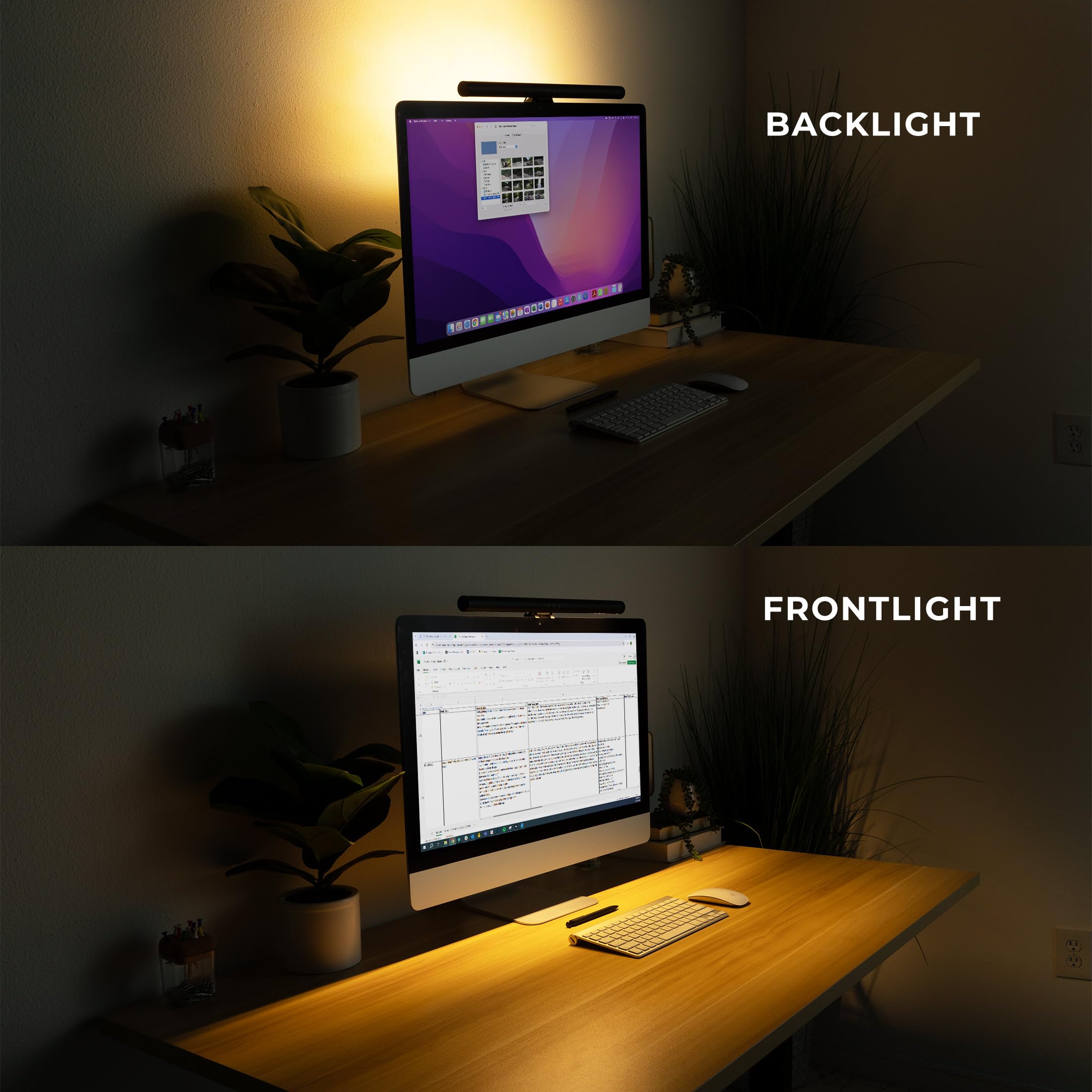 Mount-It! Monitor Light Bar, Usb-Powered Led Lamp With Stepless Dimming And Adjustable Color Temperature, Eye-Caring Desk Light