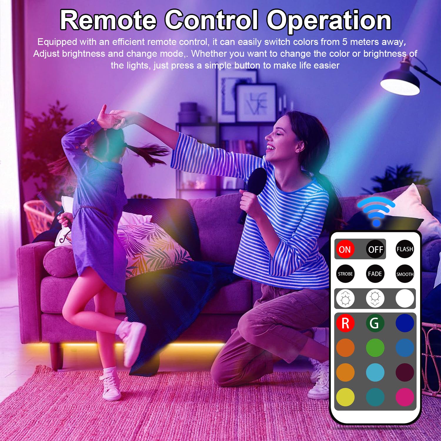 XRise E12 LED Bulb 2.5W Dimmable RGB+Warm White, 3000K, 250LM, E12 Base, 2 Pack