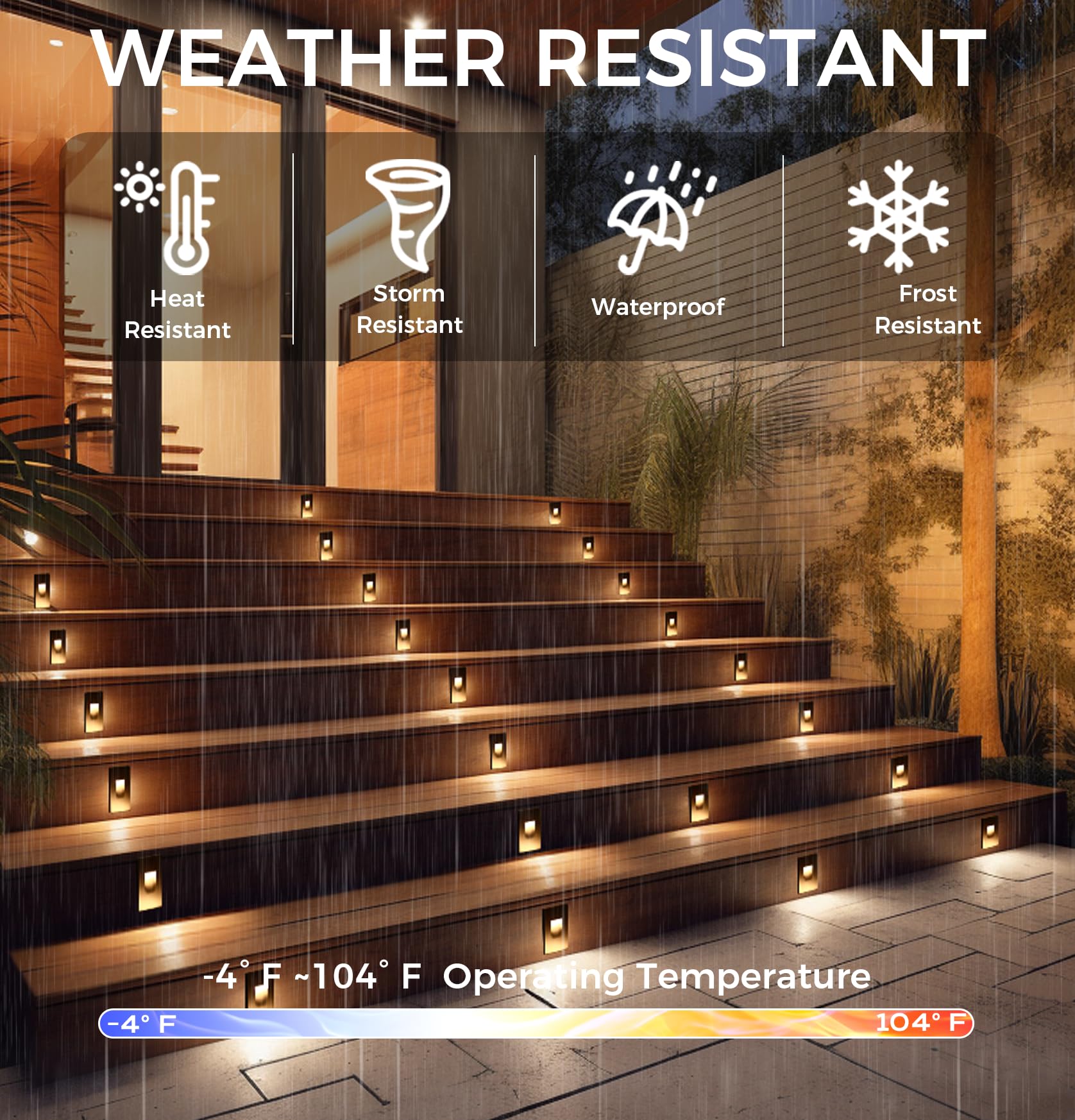 CLOUDY BAY LED Step Light 5 Color Dimmbale 3W 35lm Oil Rubbed Bronze Model CBST004ORB5C-6PK