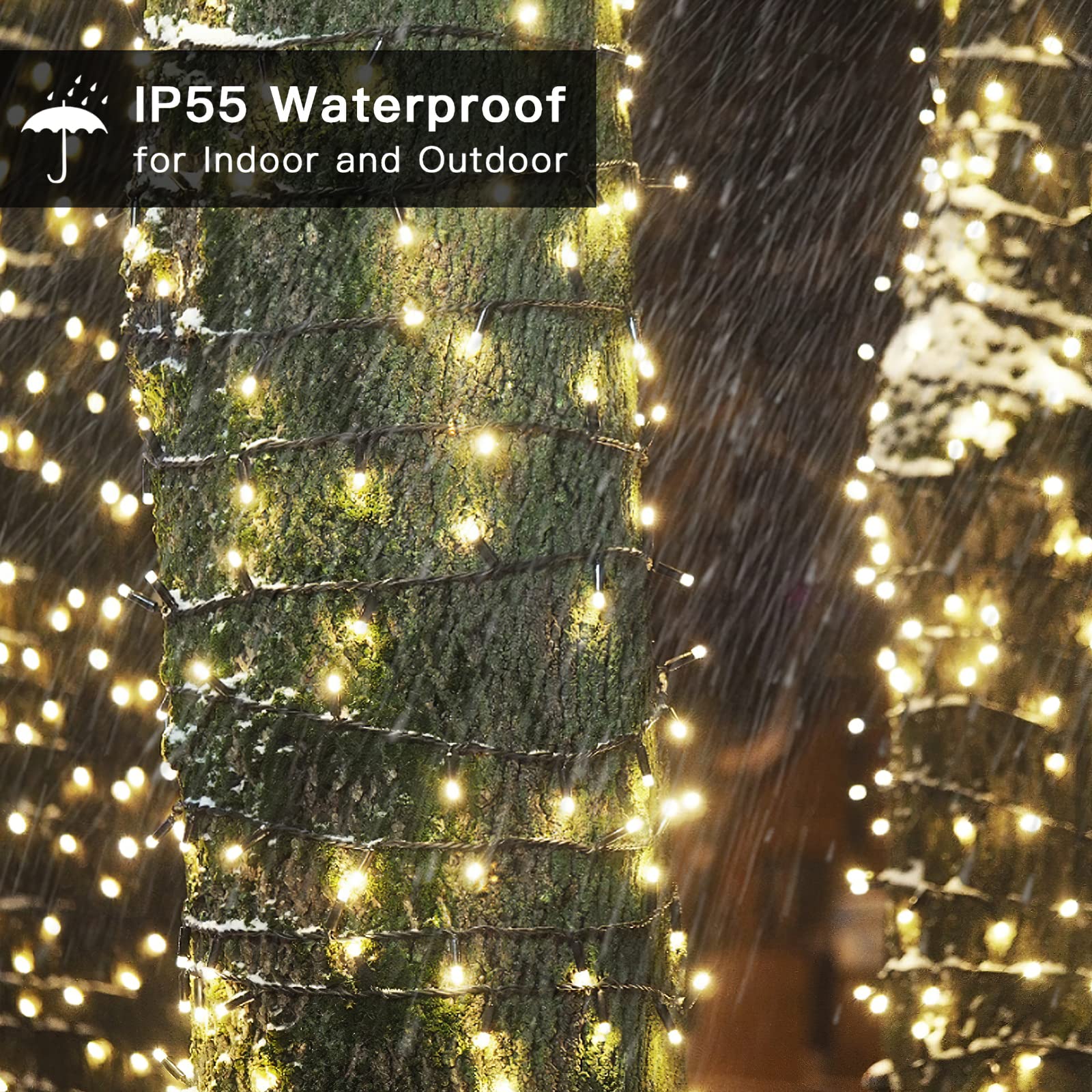 300 Led Christmas String Lights, 108Ft - Ul Certified Outdoor & Indoor Fairy Lights For Tree, Patio, Garden, Party, Wedding, Hal