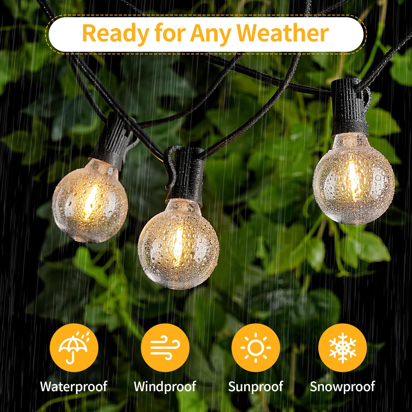 Hobbynors 10Pack G40 Led Globe Replacement Bulbs,Long-Lasting Vintage Style,Shatterproof,Outdoor Ready For String Lights,0.6W En