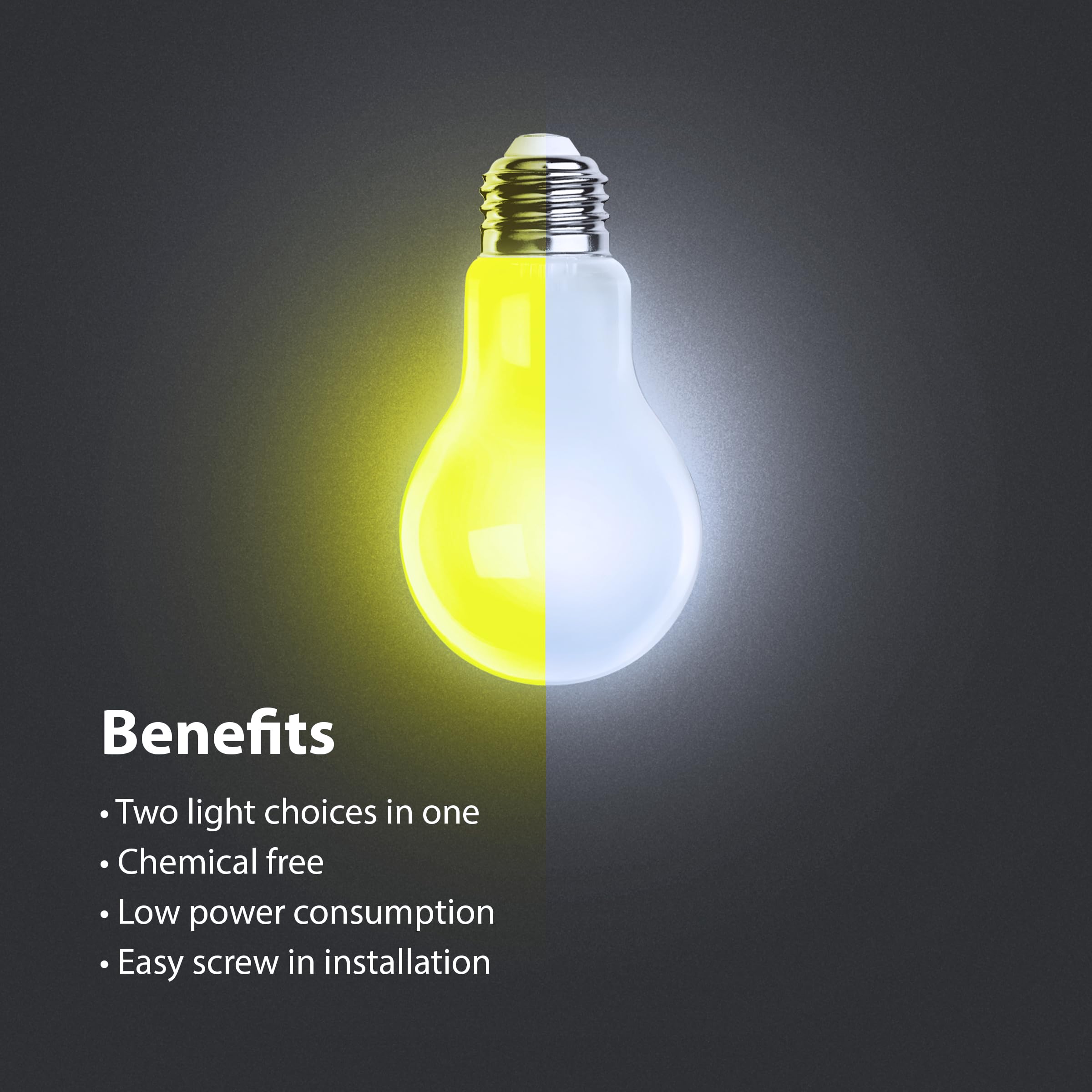 Feit Electric A19 Outdoor Led Bug Light, 60-Watt Equivalent, Dimmable, E26 Base, 800 Lumens, Color Selectable, 13 Years Lifetime