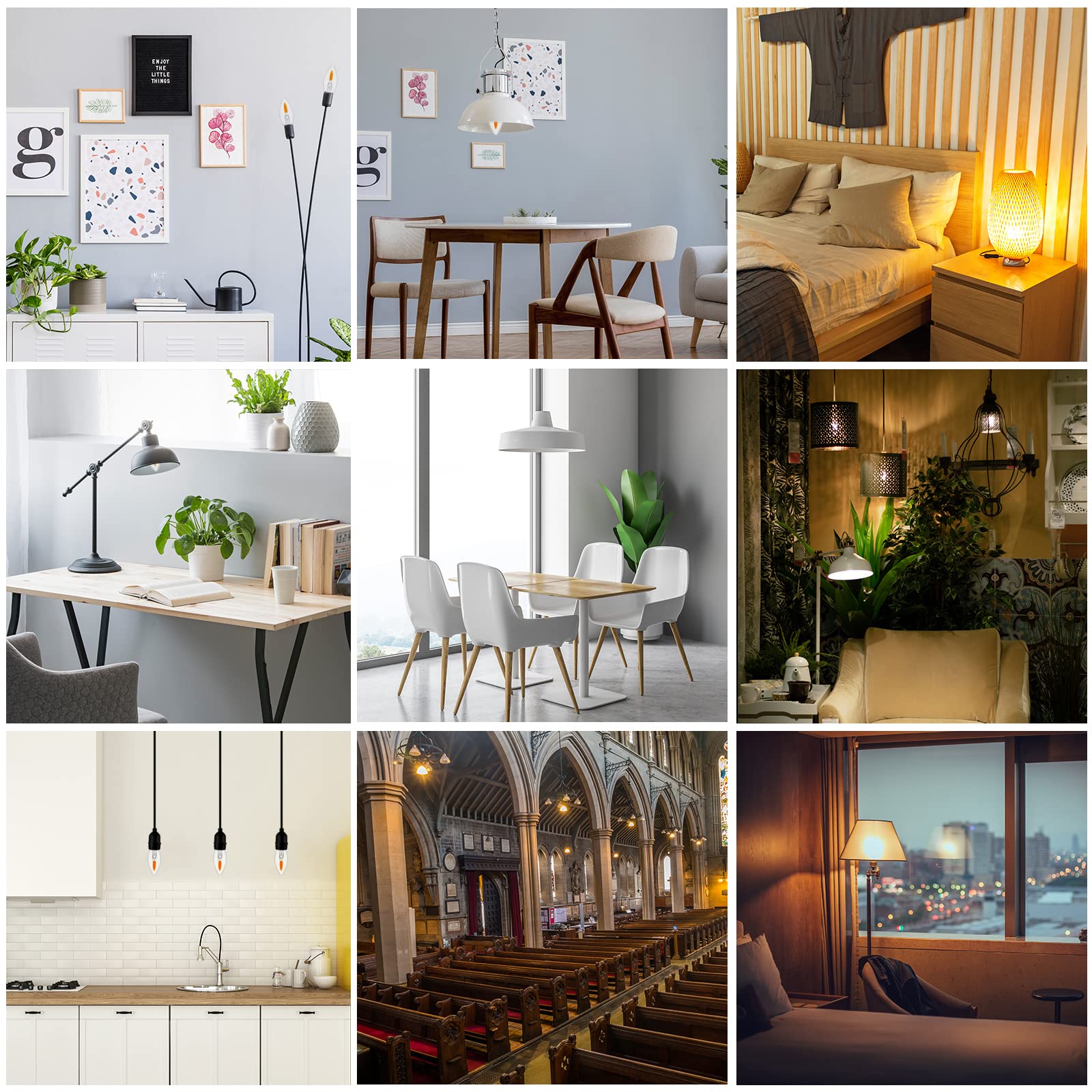 B11 Led Flame Light Bulb, 2 Modes Flickering Light Bulb,2W 1800K 40Lm E26 Chandelier Base Candle Fire Light Bulb For Halloween Christmas Party Porch Indoor & Outdoor Home Decoration (C35E26, 6, Count)