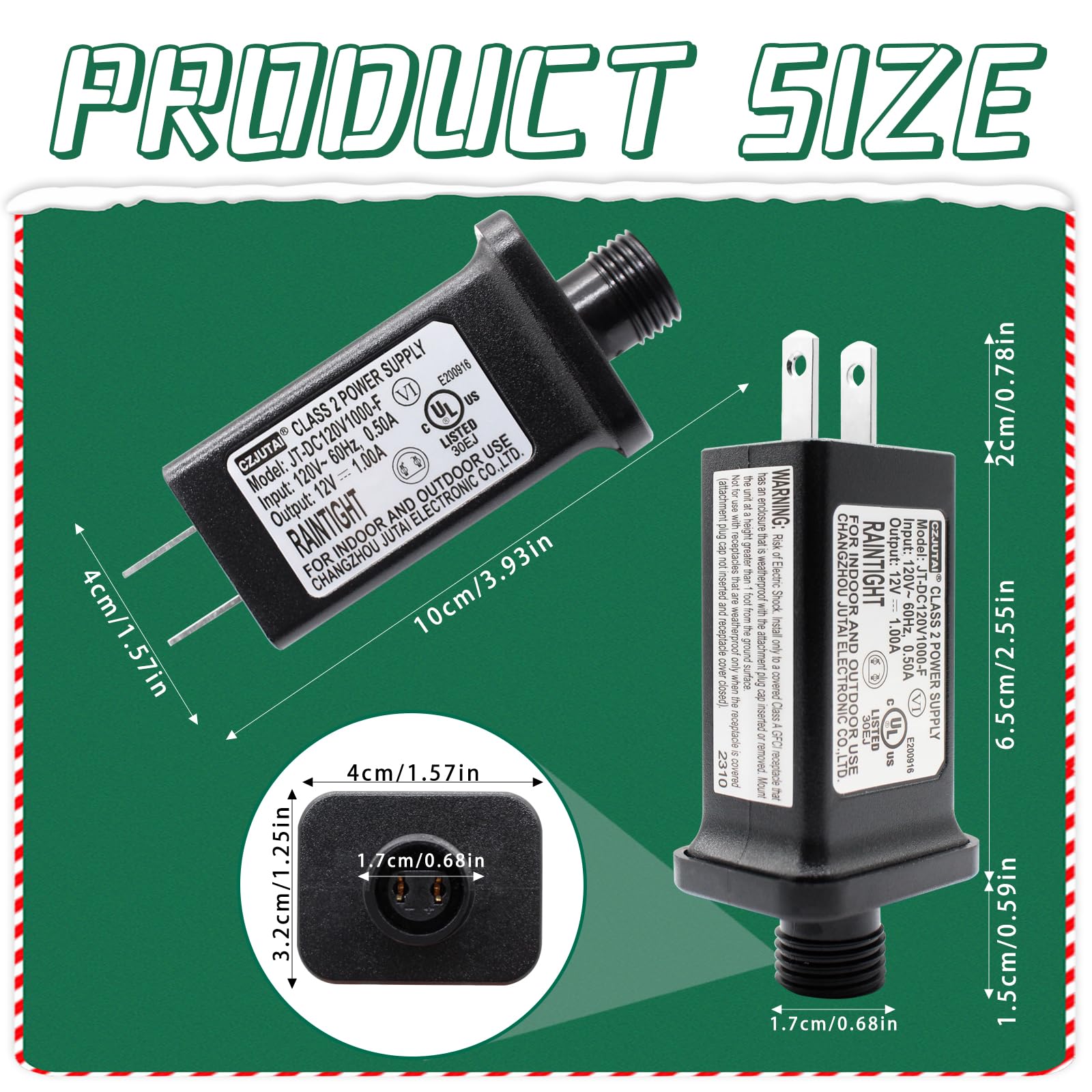 12V 1A Replacement Led Transformer Model Jt-Dc120V1000-F Class 2 Power Supply Ip44 Led Light Controller Low Voltage Transformer