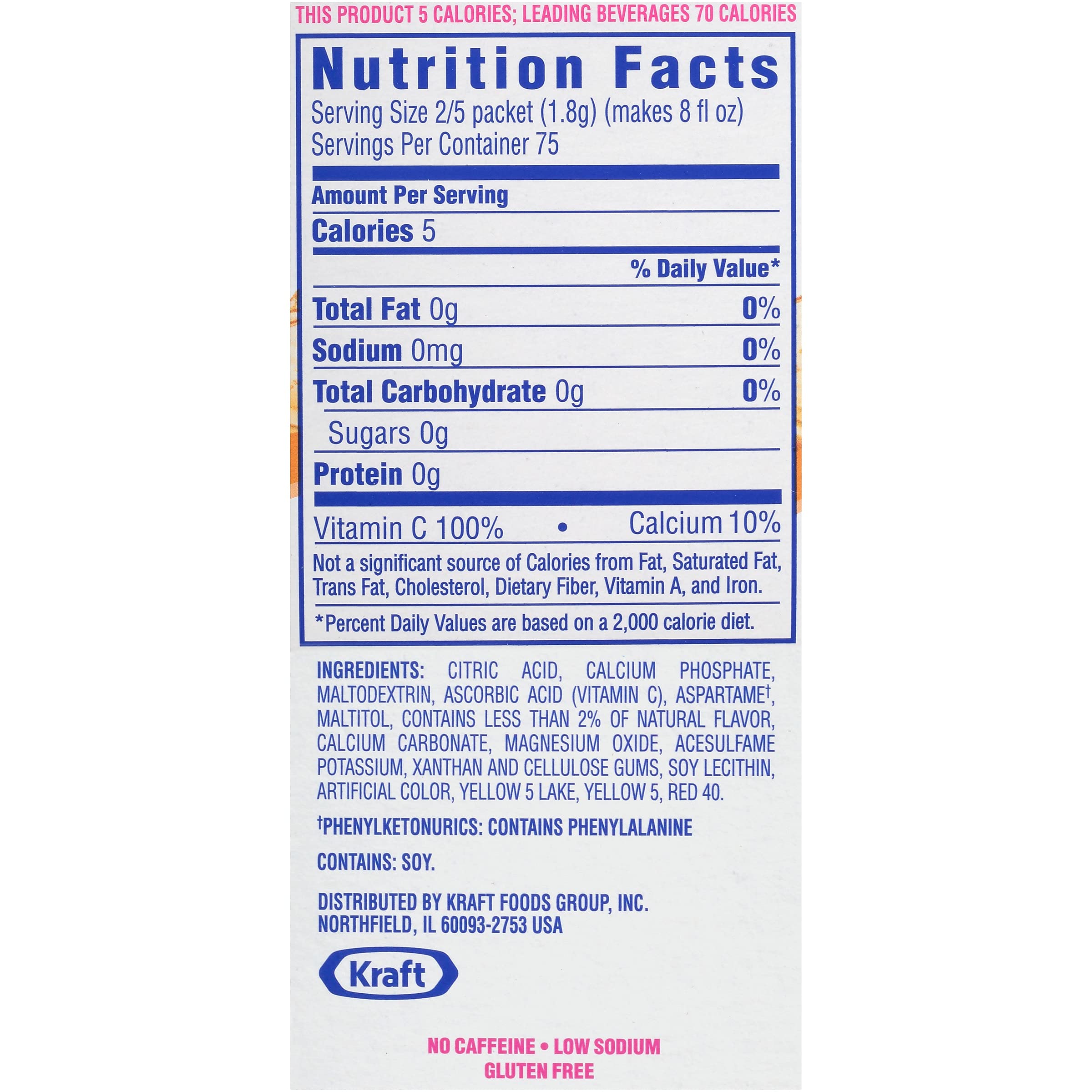 Crystal Light On-the-Go Drink Mix, Sunrise Orange, .16oz Packets, 30 Count
