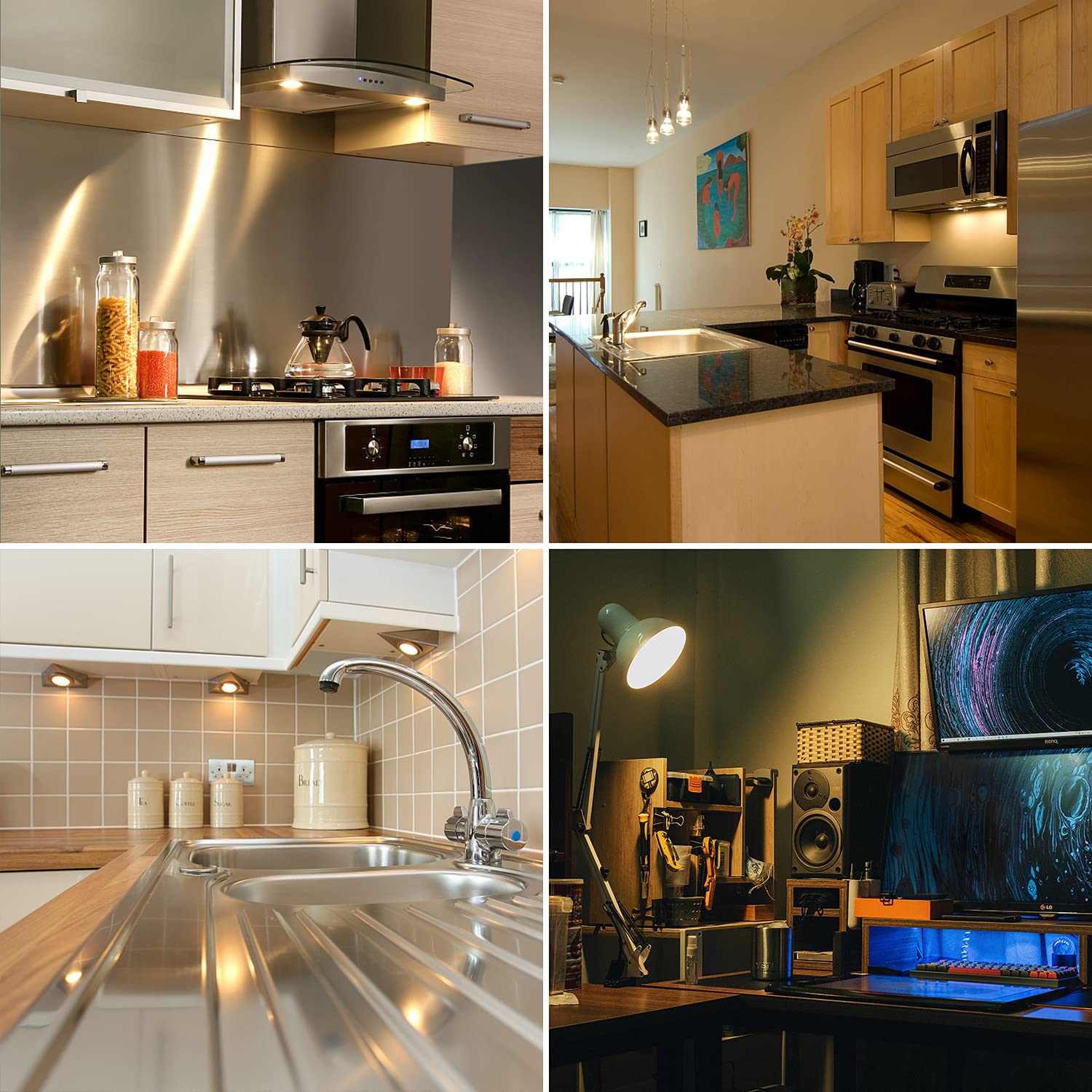 Taiyaloo G8 Halogen Light Bulbs 35W Dimmable 120V G8 Base 2Pin Xenon Bulb T4 Jcd Type Warm White Under Cabinet Puck Lighting Replacements(12 Pack)