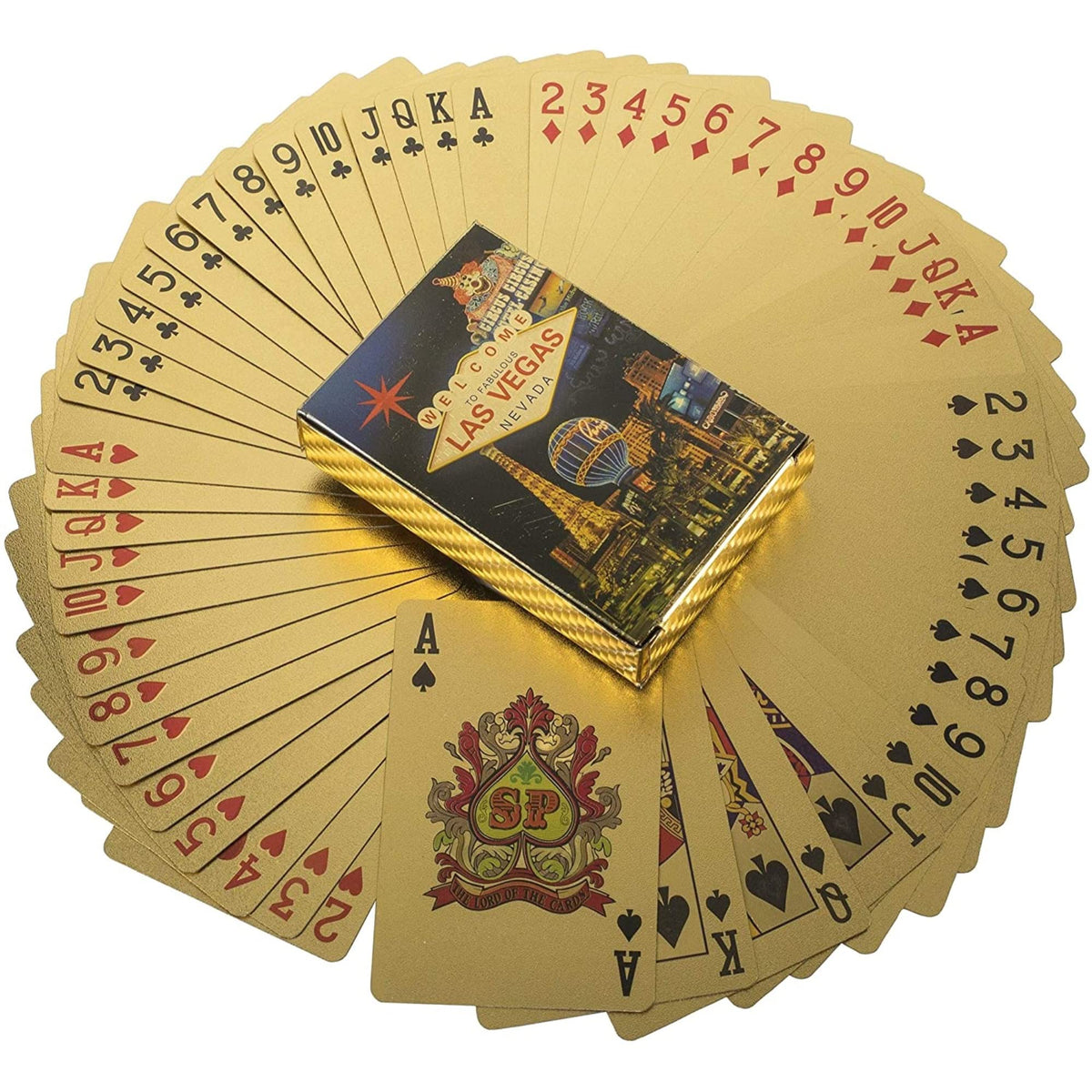 blinkee Waterproof Playing Cards - 24k Gold Foil Plated, Las Vegas Des ...