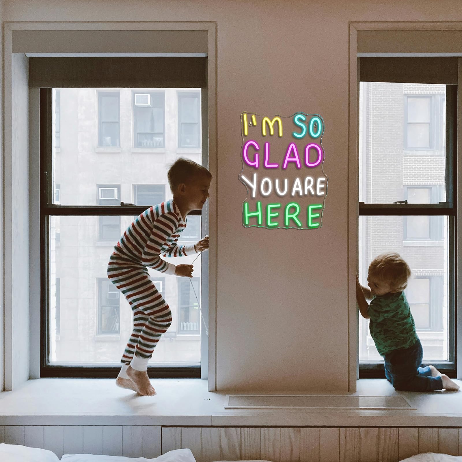 FAXFSIGN Neon Sign Light Up Wall Decor for Kids Room, Colorful, Model HZ-WX-NL-6140