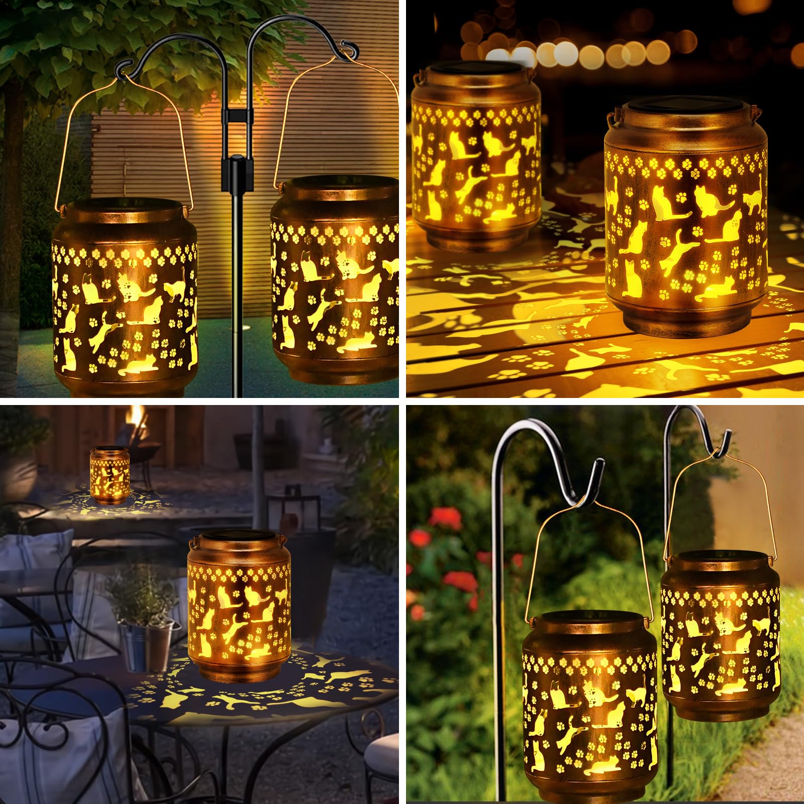 Cat Lover Gifts For Women Mom Grandma Sister Cat Solar Light   Gift Solar Lanterns For Mother Day Christmas Outdoor Waterproof Lights Led Mason Jar Hanging Lamps Decor For Garden Yard Patio