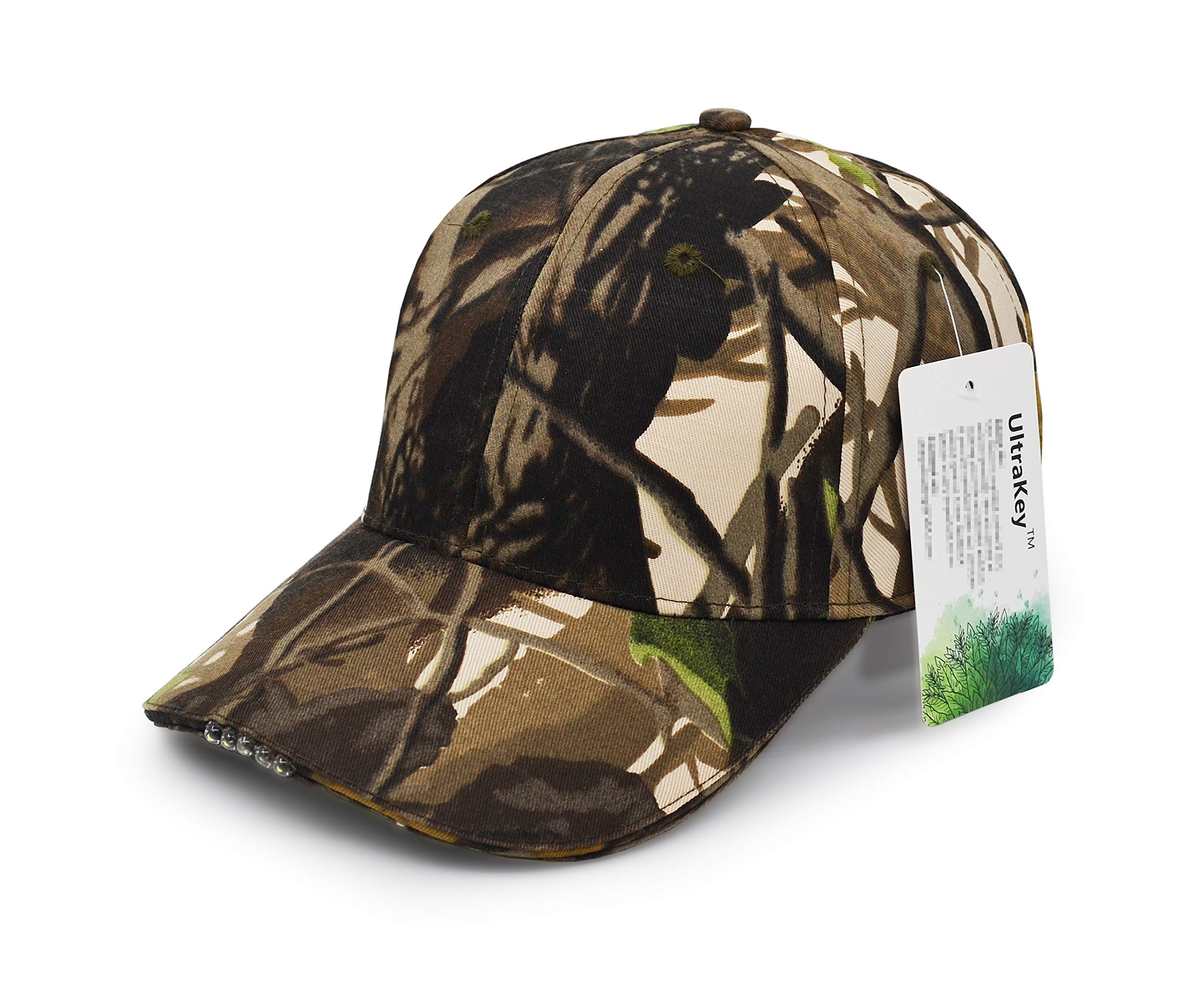 Ultrakey Rechargeable Led Baseball Cap - Camouflage, One Size, Perfect For Outdoor Parties