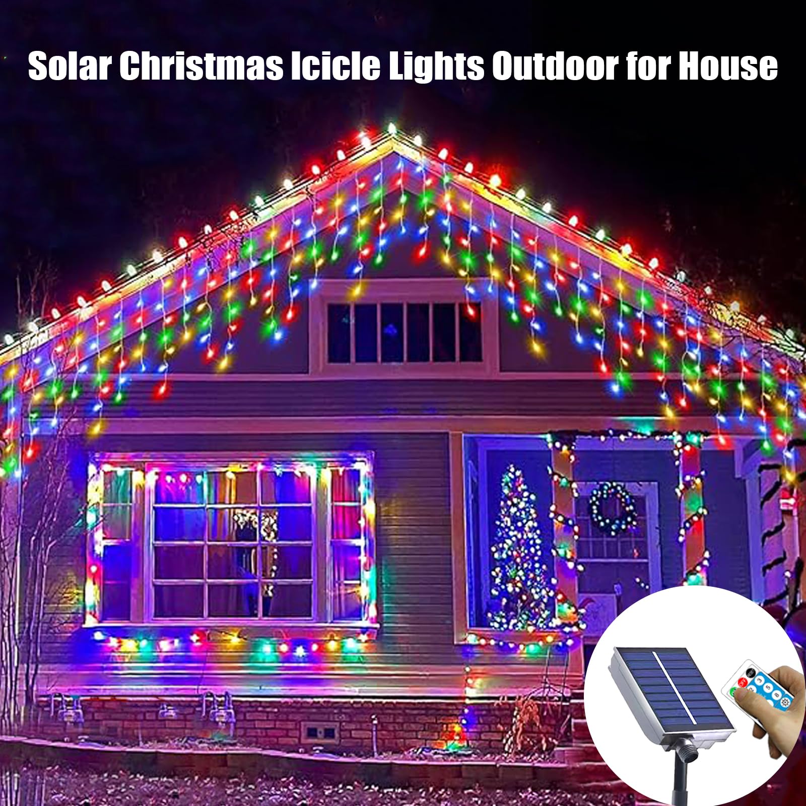 Upgraded Solar Christmas Lights,304 Led Outdoor Christmas Decorations 8 Modes Waterproof Solar Powered String Lights For Patio Y