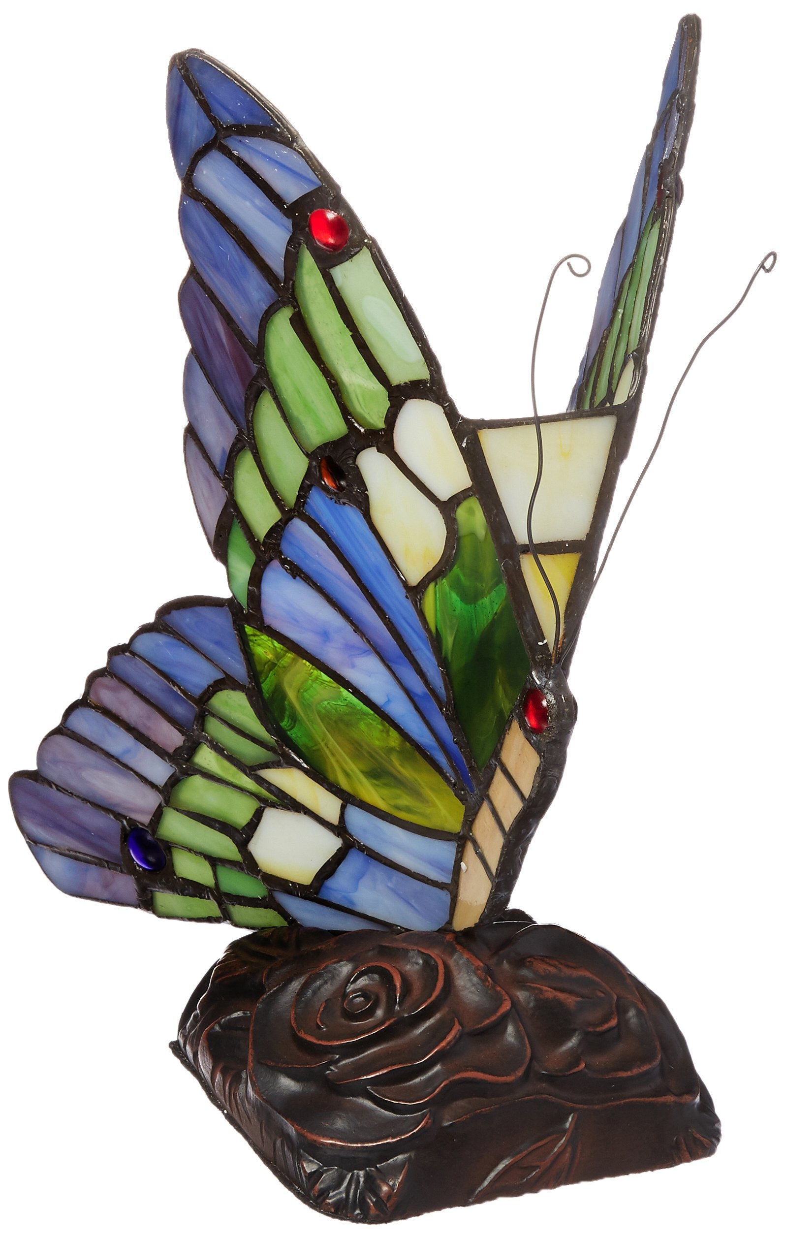 CHLOE Tiffany-Style Butterfly Light, 5-Inch Wide, 1-Light, Bronze, Model CH09B221NL, Resin Material