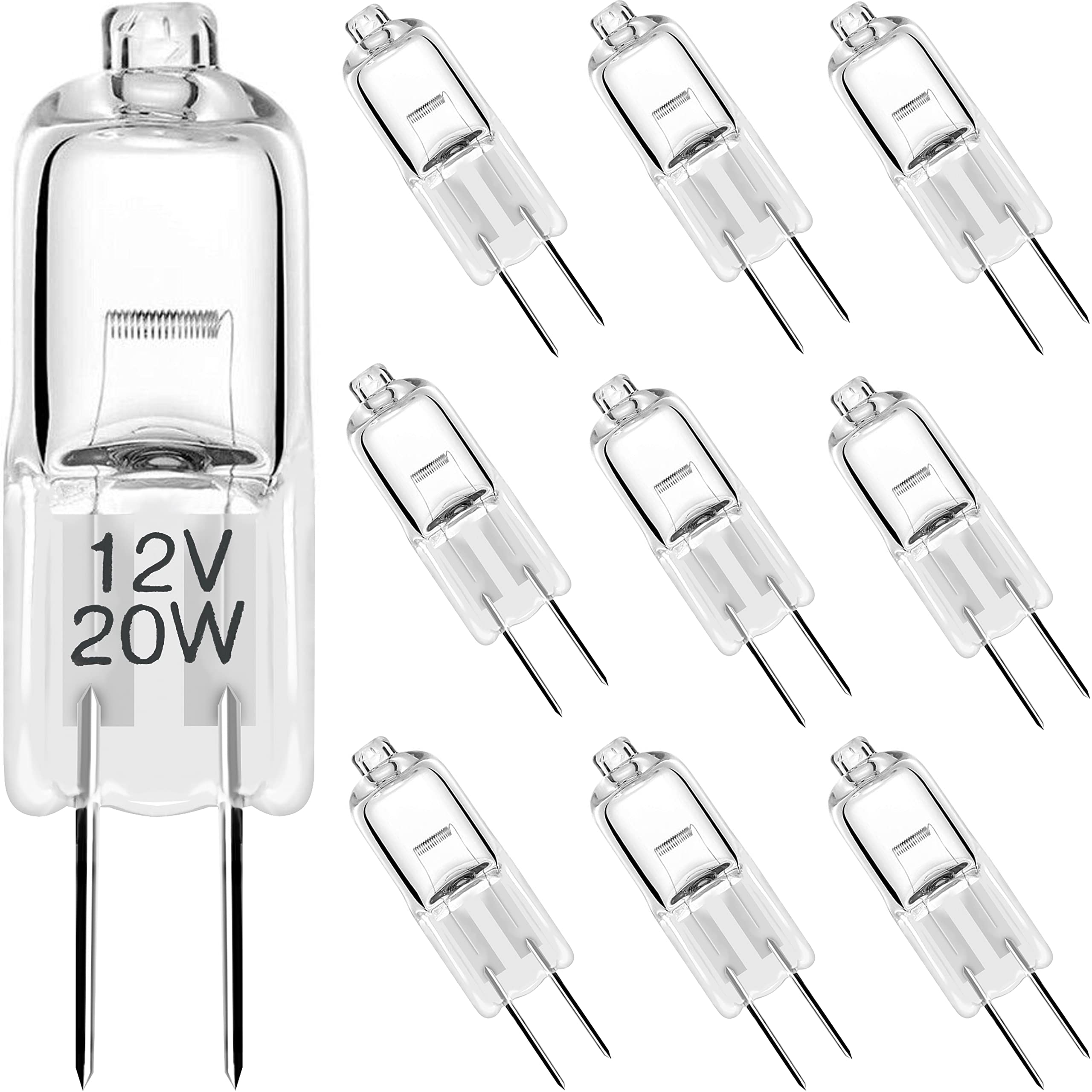 Diximus 20W Bi-Pin Halogen Bulbs - 12V Warm White 2700K For Landscape, Puck