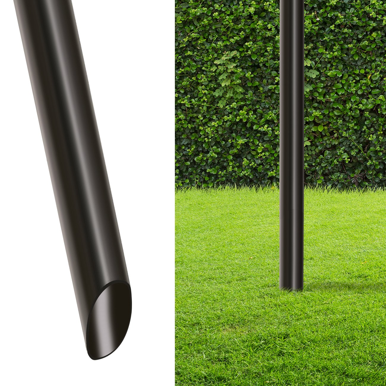Matney Outdoor Metal Patio Torches - 60 Inch, 2 Pack, Bronze, Fiberglass Wick, Snuffer Cap for Deck, Patio, Backyard, and Weddings