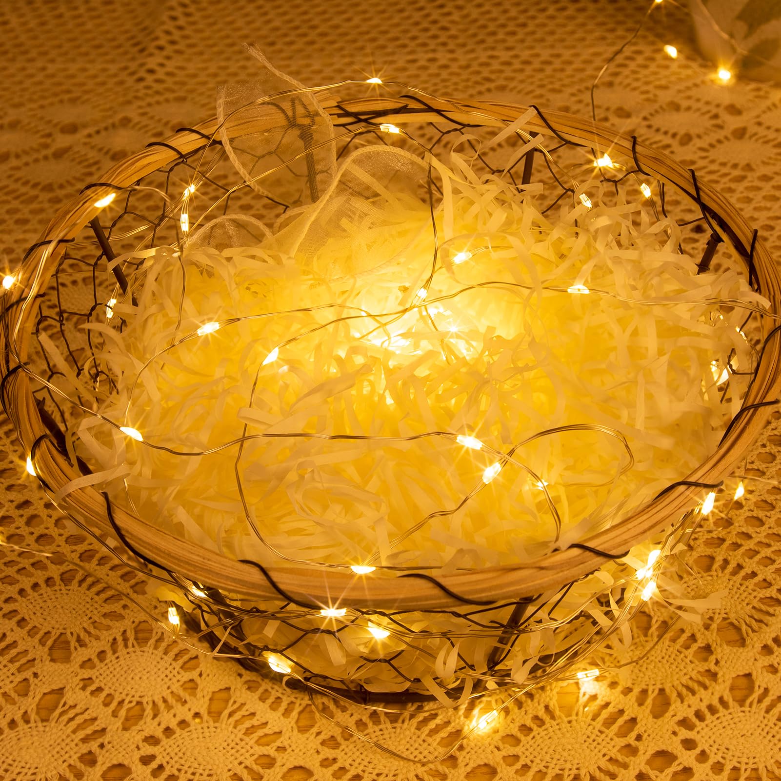 Zeluxdot Fairy Lights 328Ft 1000Led Waterproof Copper Wire Warm White, 8 Modes Remote For Indoor/Outdoor Christmas Wedding Party Decor