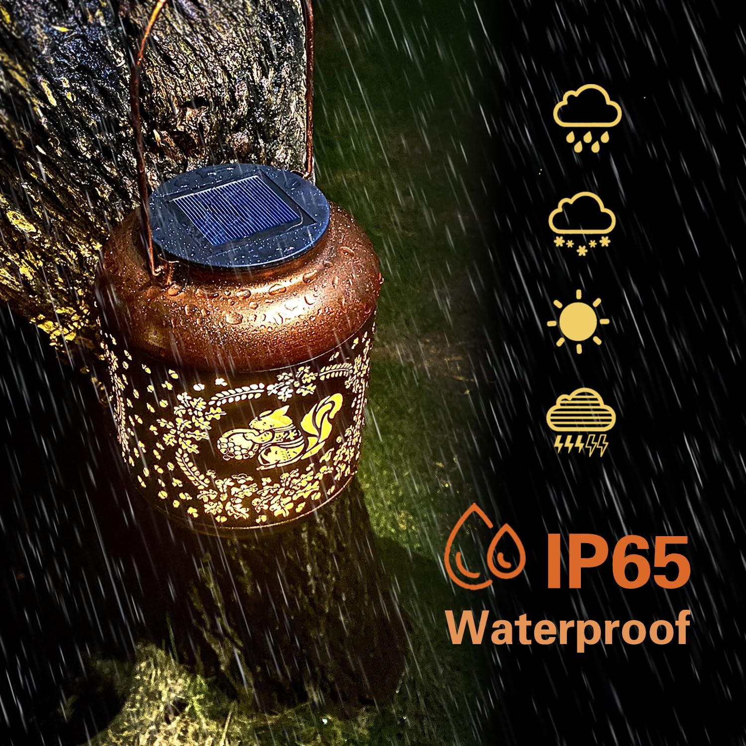 2 Pack Squirrel Solar Lanterns Outdoor Waterproof Hanging Solar Lights Squirrel Gifts For Women Men Metal Decorative Led Lanterns For Yard, Patio, Lawn, Tabletop, Pathway, Landscape, Garden Decor