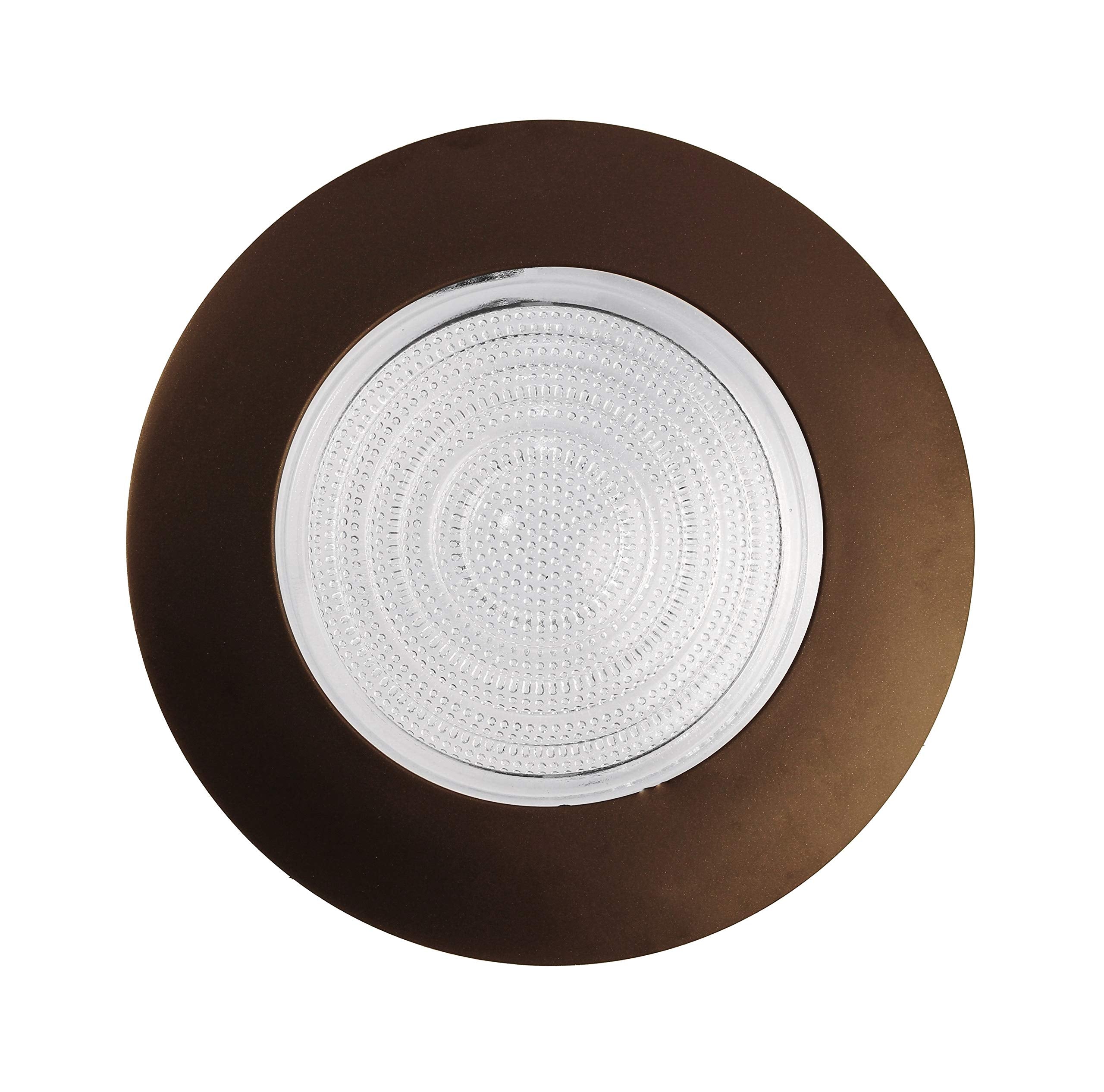 Nicor Lighting 6 Inch Oil-Rubbed Bronze Recessed Shower Trim With Glass Fresnel Lens (17502Ob)