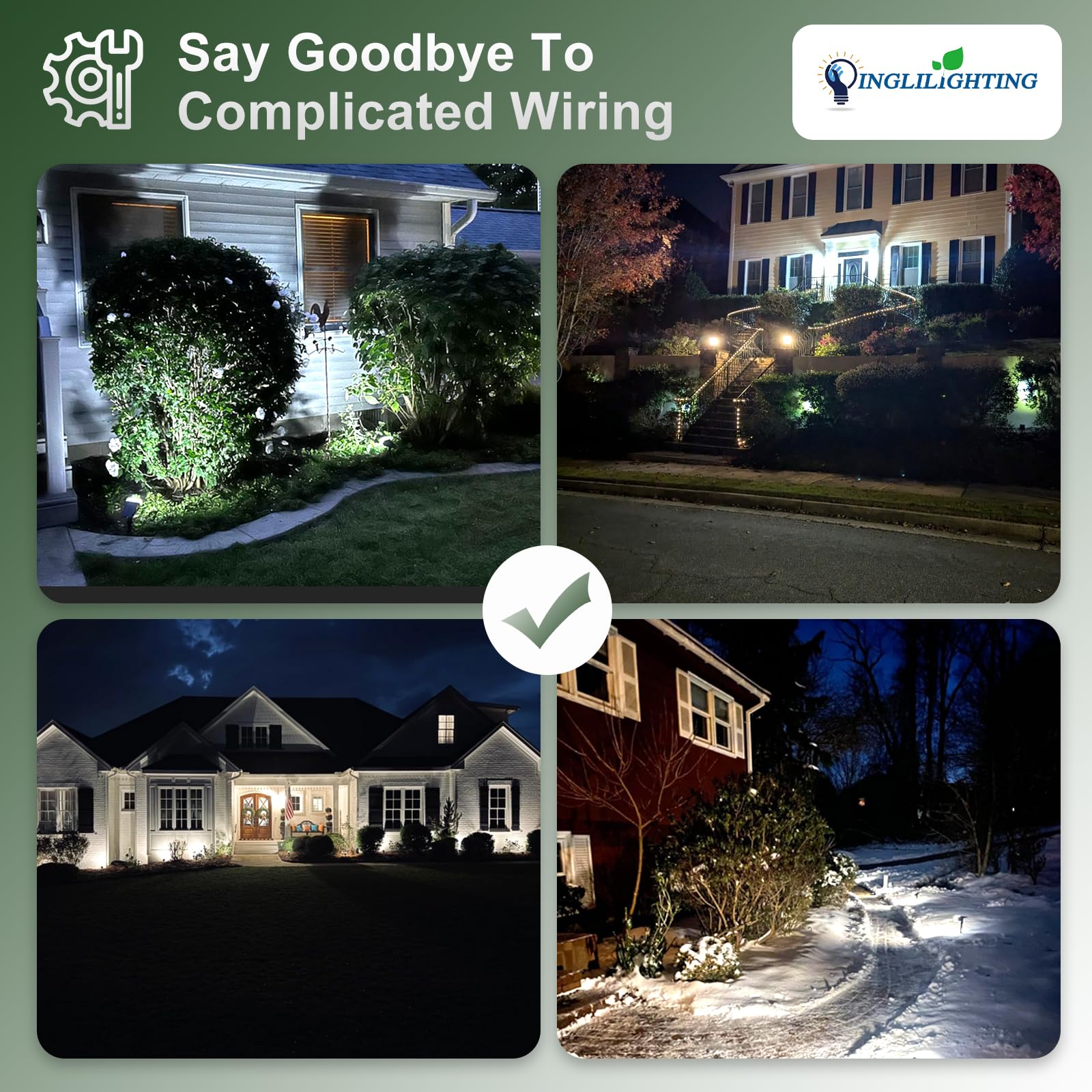 DINGLILIGHTING Solar Spot Lights, 6 Pack, IP65 Waterproof, Cool White, Model WS-MPS22-6-WH.NA-B-1, 3 Lighting Modes for