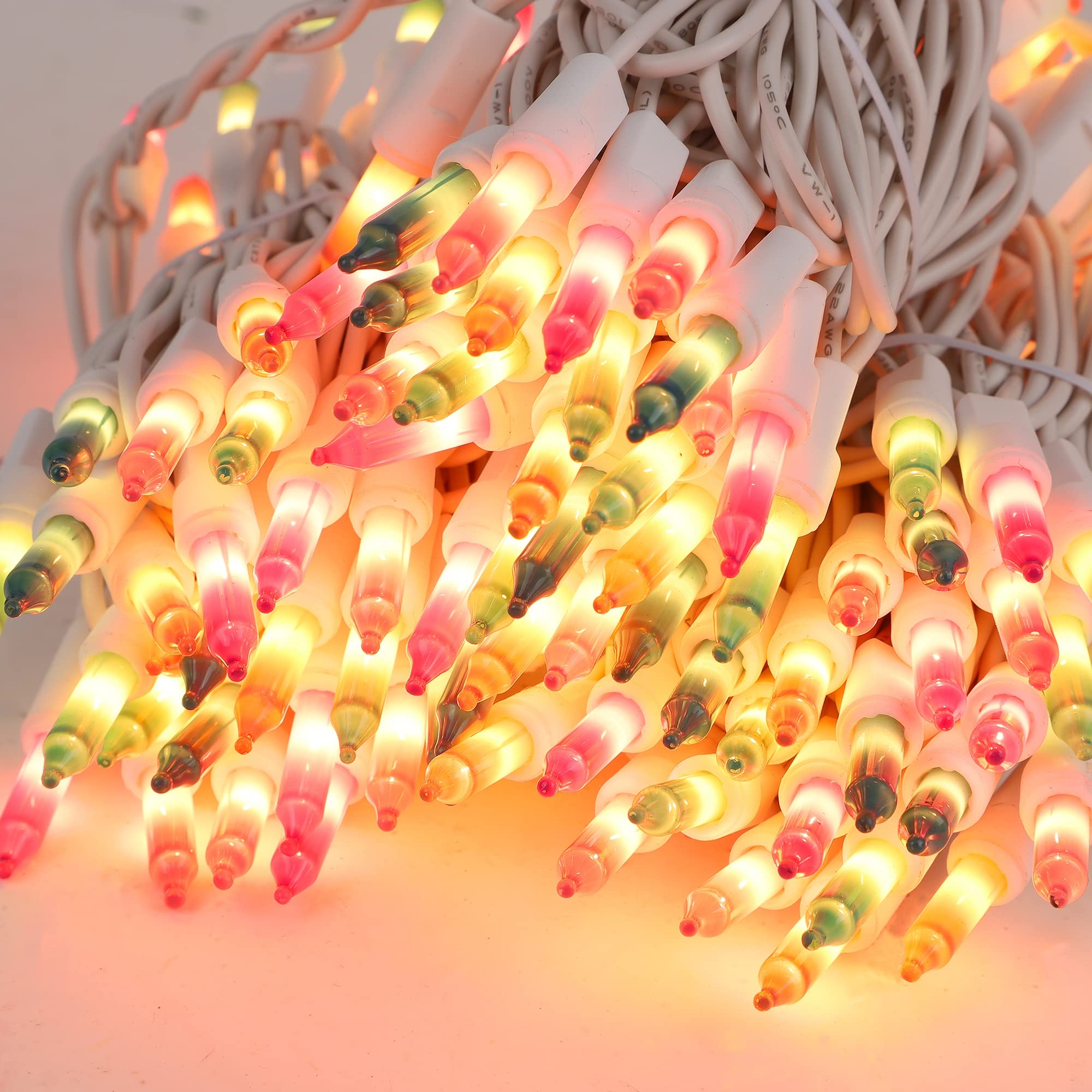 Ljlnion 3 Sets Easter String Lights, 150 Count 30 Ft Each White Wire Mini Pastel Fairy Lights, 120V Ul Certified Connectable Xma