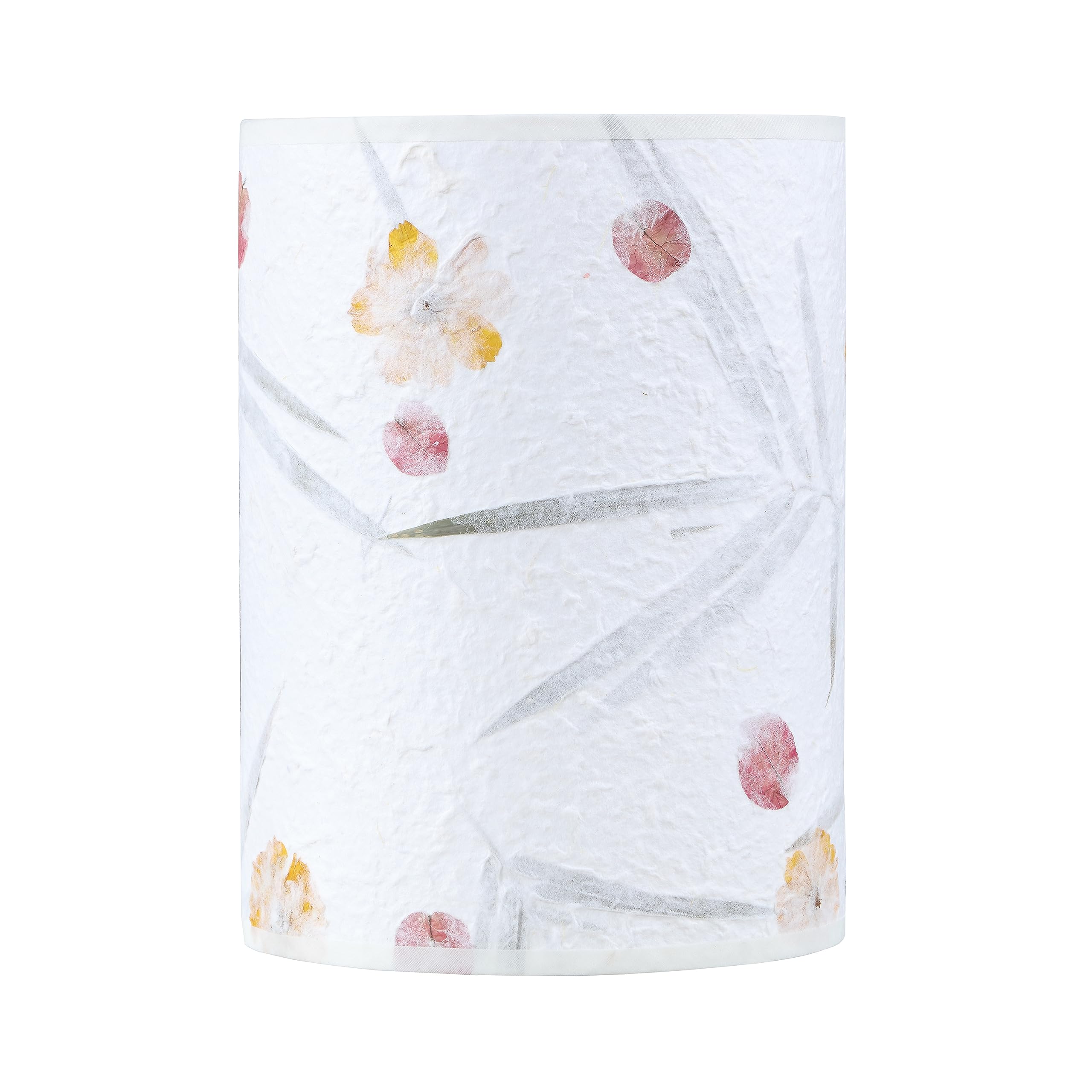 Aspen Creative 31319 Drum Shape Spider Construction Lamp Shade In Off White Petal Paper, (8&quot; X 8&quot; X 11&quot;)