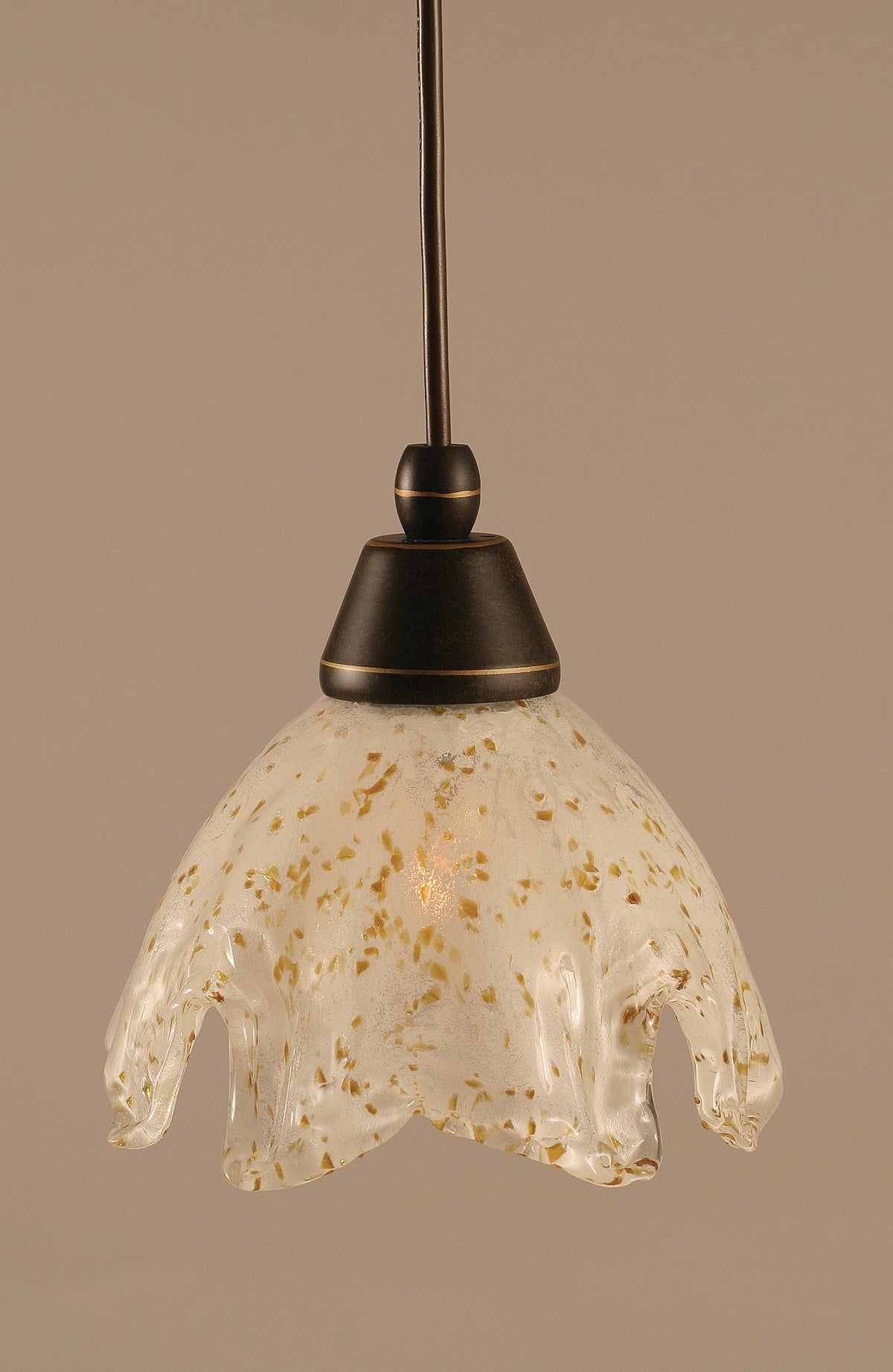 Toltec Lighting 1 Light Mini Pendant In Dark Granite (22-Dg-755)