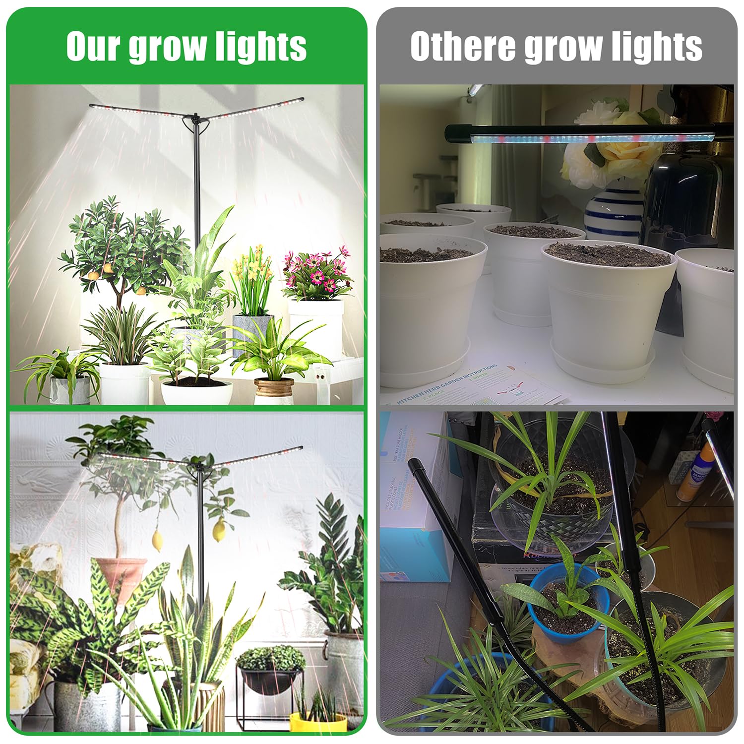 Bodkar Plant Grow Light, Plant Lamp For Indoor Plants Growing, 6000K White Red Light For Succulents Mini Small Plants Growth (Without Timer/Dimming)