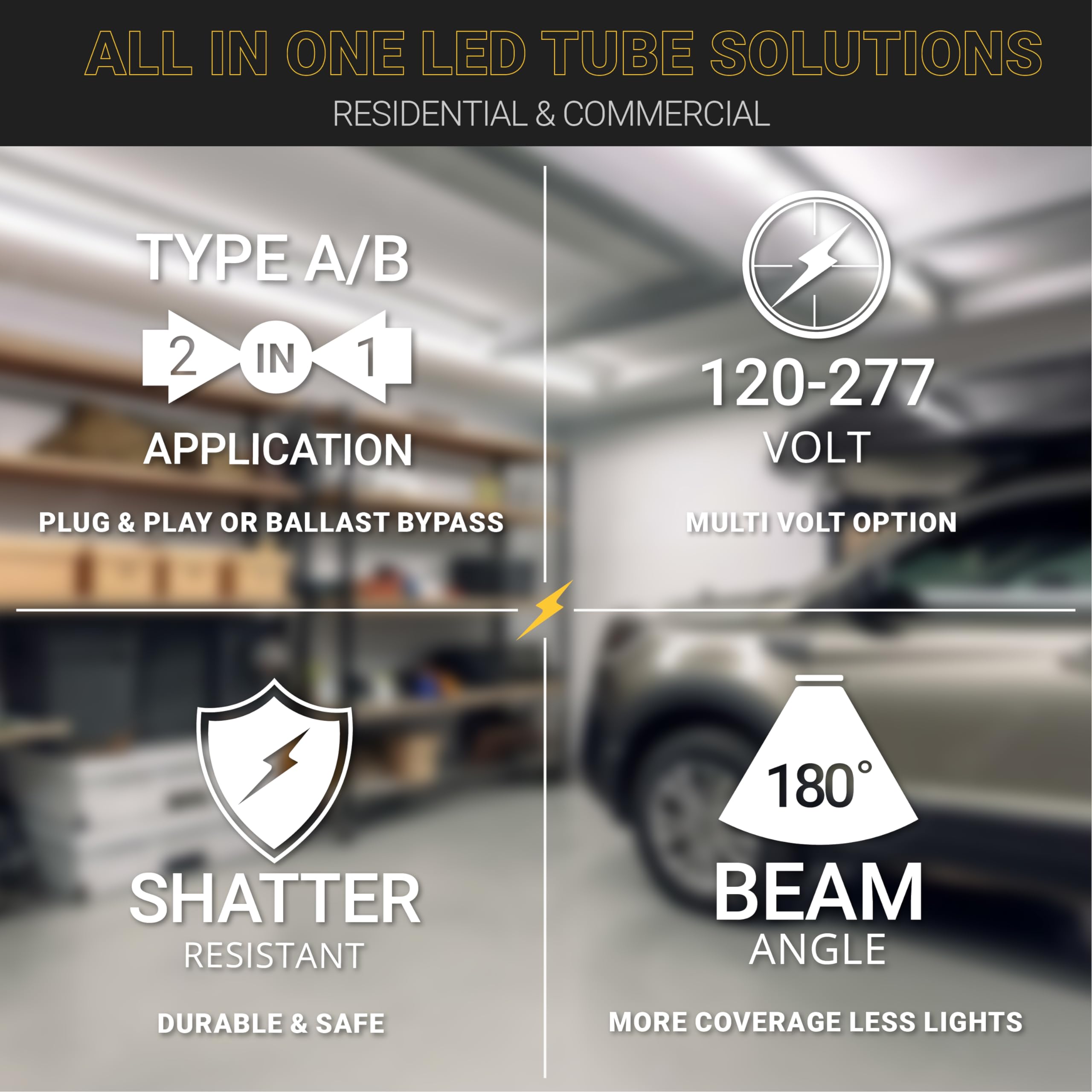 Nuwatt 30 Pack, 4Ft T5 Led Tube Lights Type A+B, Hybrid T5 Led Bulbs 5000K Daylight, High Brightness 3200Lm 24W, Plug & Play Or