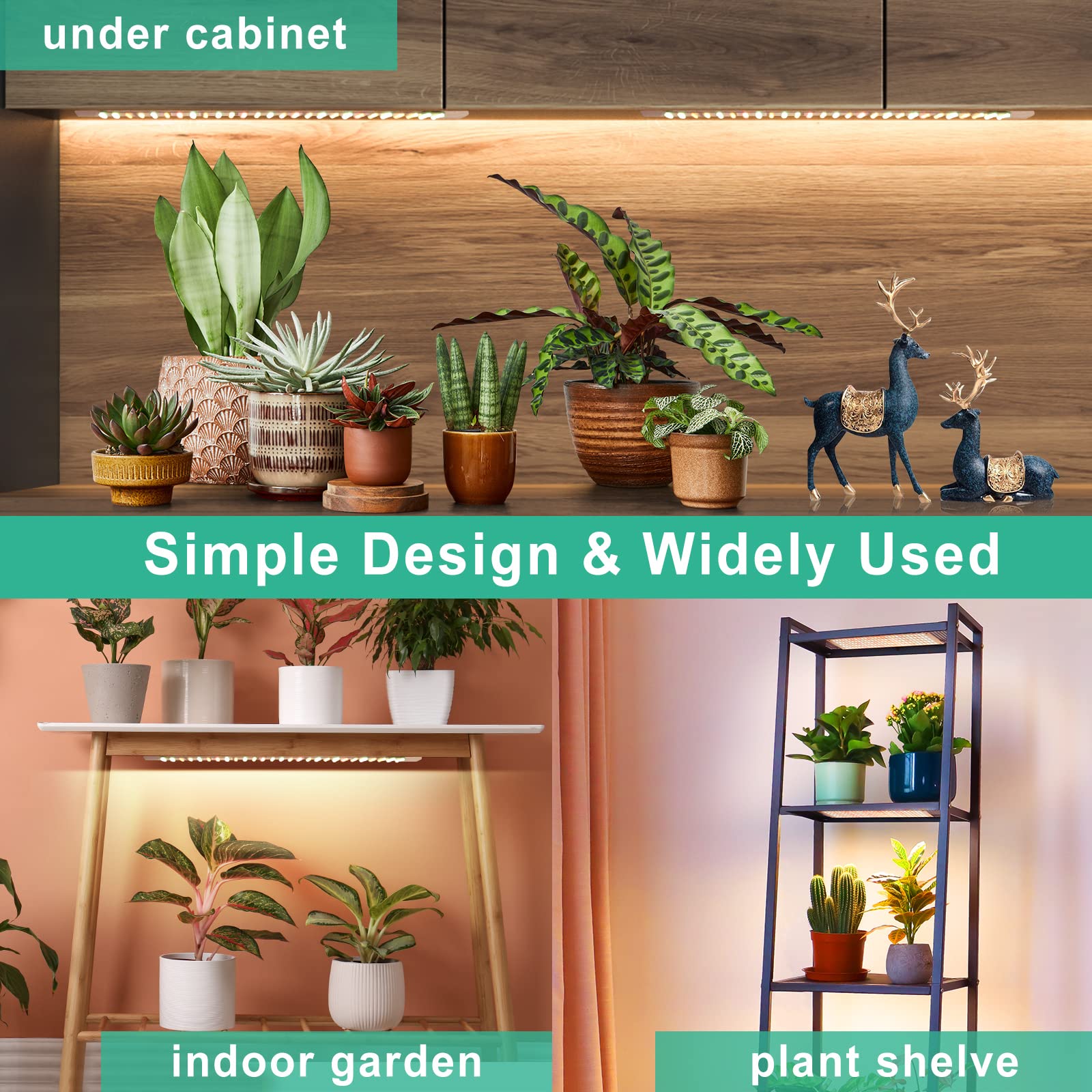 Lbw Plant Grow Light, 405 Leds Full Spectrum Small Grow Lights For Indoor Plants, Grow Lamp With 4/8/12H Timer, 3 Lighting Modes, 10 Dimmable Levels, Plant Lamp Strip For Seedlings, Veg, Bloom, 3 Pack