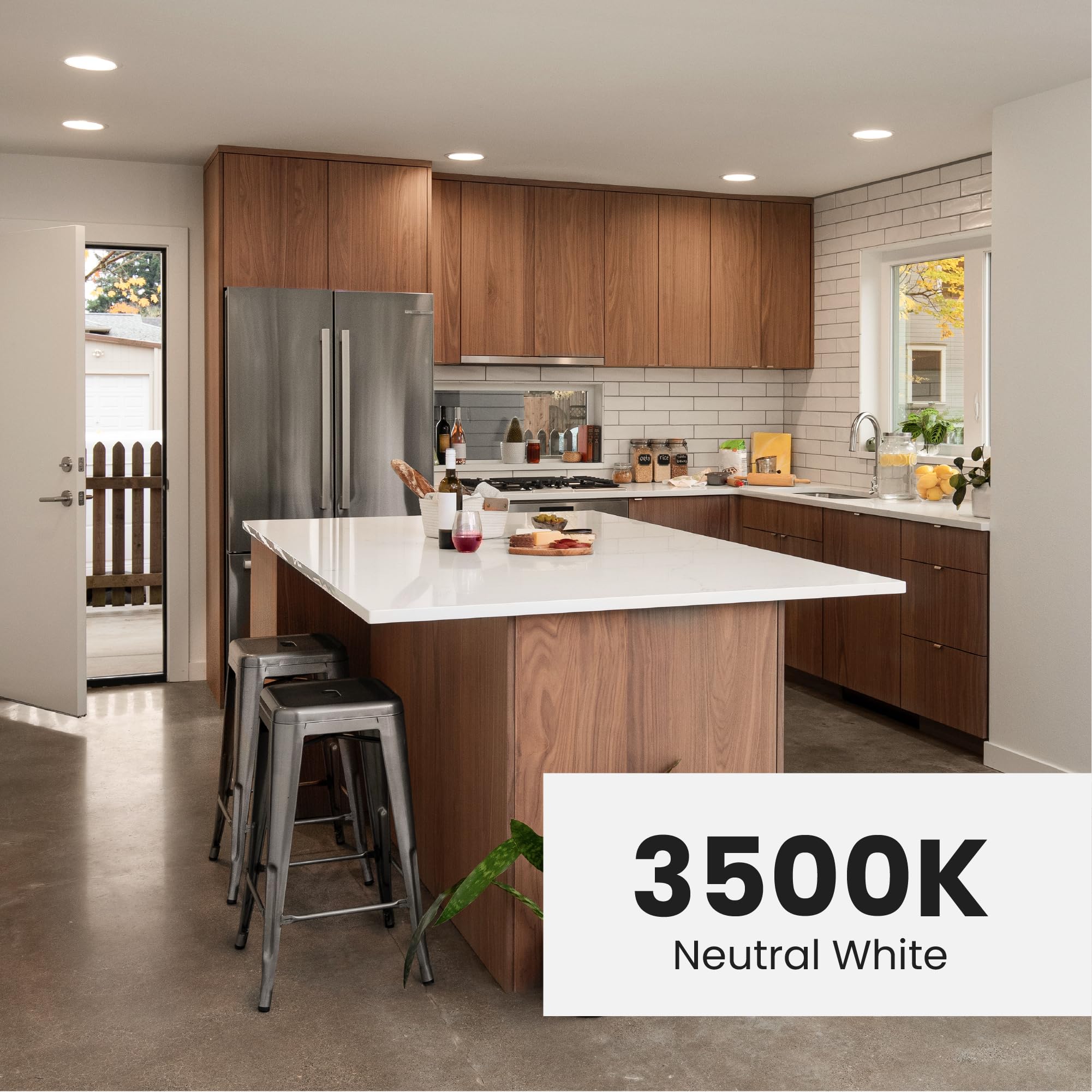 Feit Electric Br30 Led Light Bulbs, 100W Equivalent, Dimmable, E26 Standard Base, 80 Cri, 1400 Lumens, 3500K Neutral White, 120V, 10 Years Lifetime, Damp Rated, 6 Pack, 100Br30Dm83510Kled/6