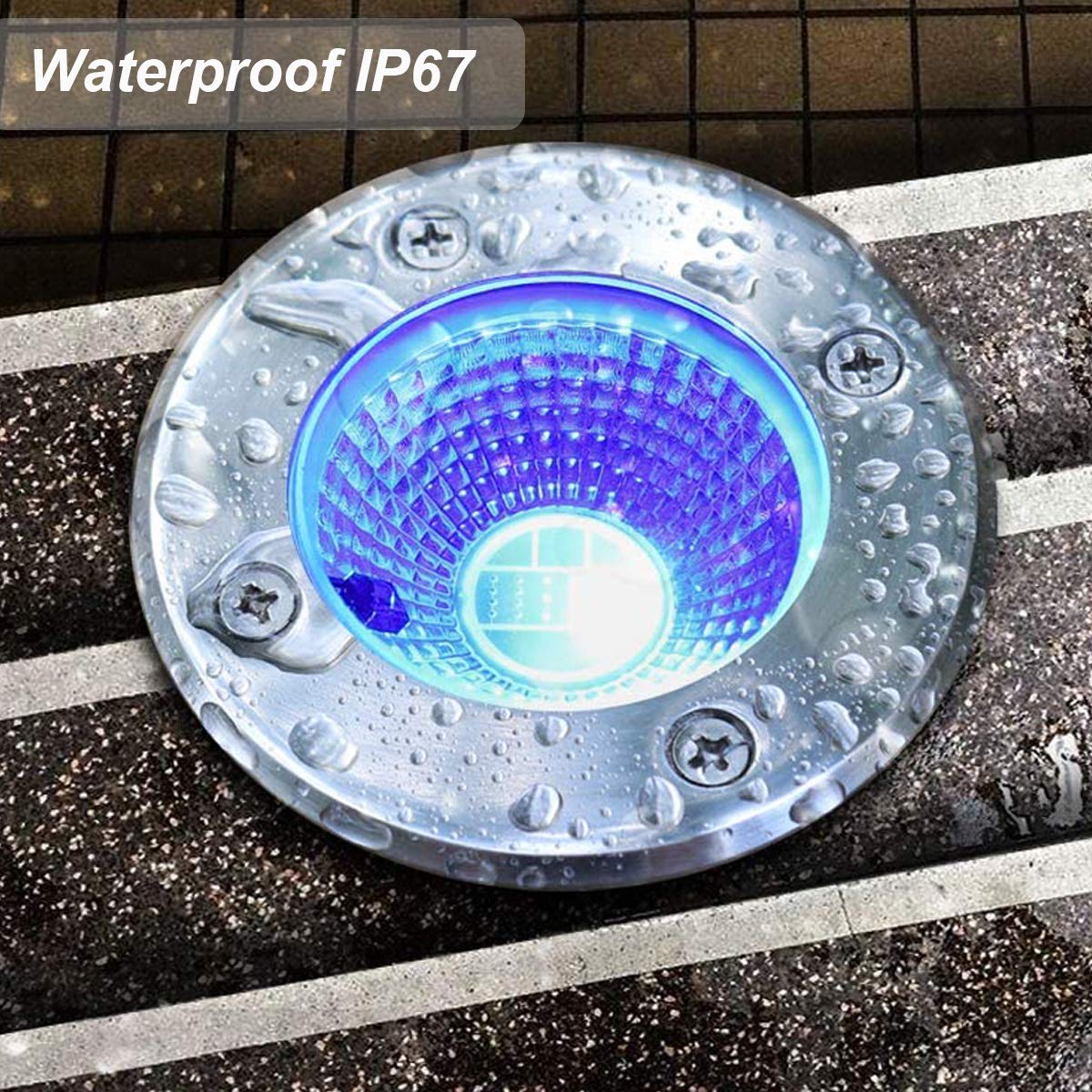 Aledeco 4 Pack Rgb Led In-Ground Landscape Lights, Waterproof Ip67 For Garden And Yard