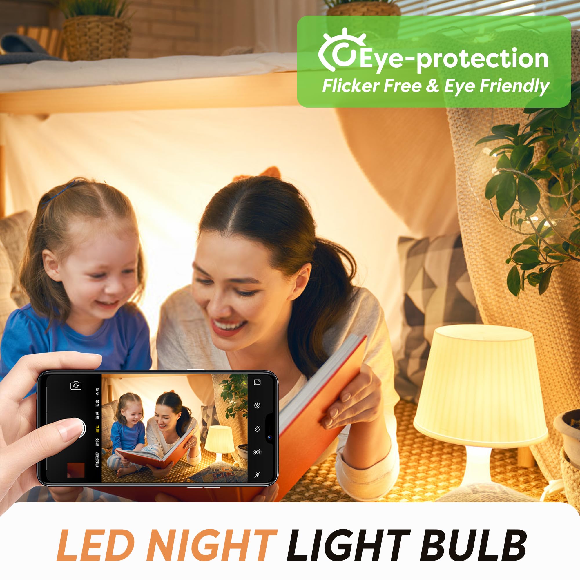 C7 Led E12 Candelabra Bulb Small Edison Candle Night Light Bulbs Salt Lamp Bulbs 0.5W Equivalent 5W 7W Warm White 2700K Clear Bu