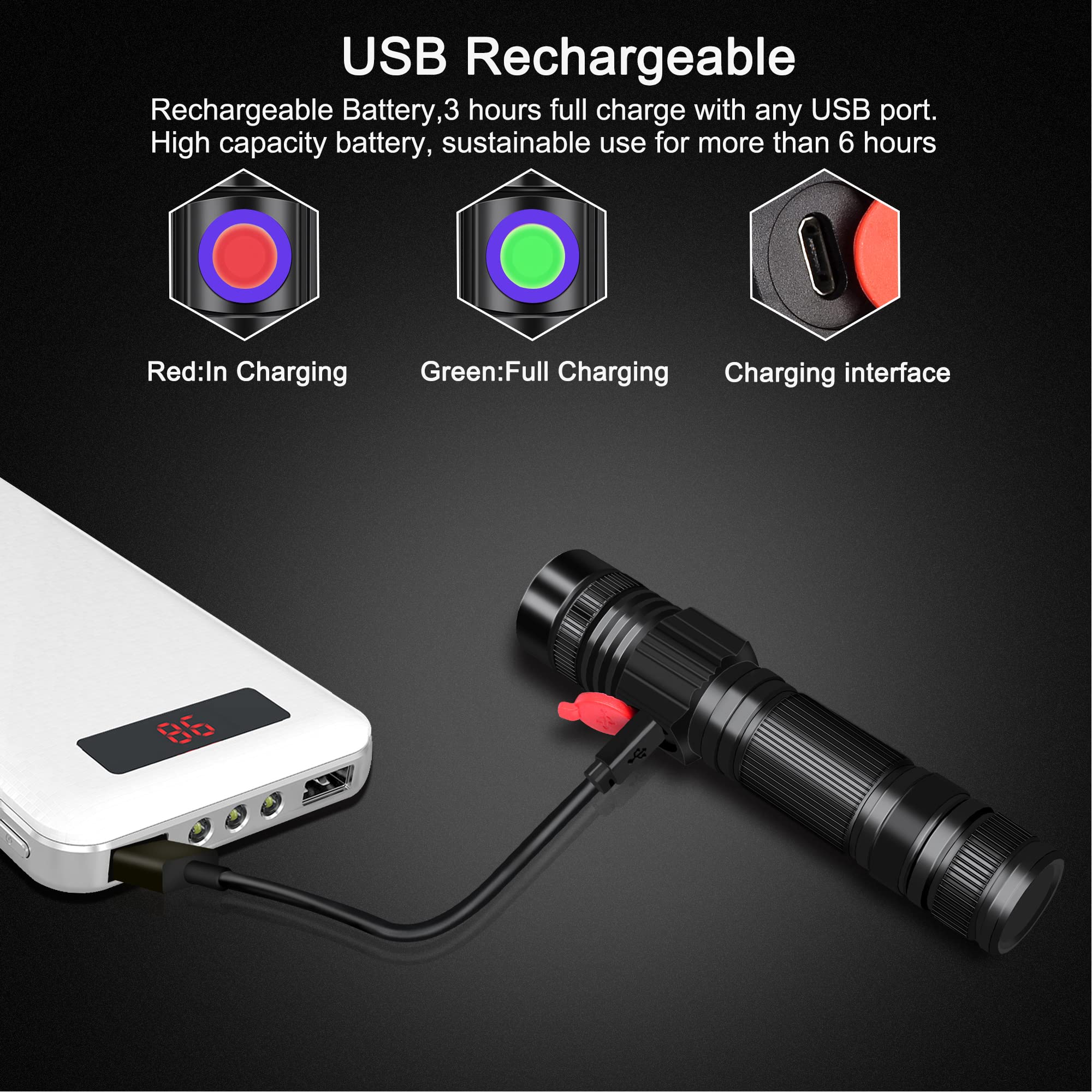 DARKBEAM UV Flashlight A300-UV395, Rechargeable 395nm Blacklight, Portable 2 Pack, Aluminum, Ideal for Resin Curing & Pet Urine Detection
