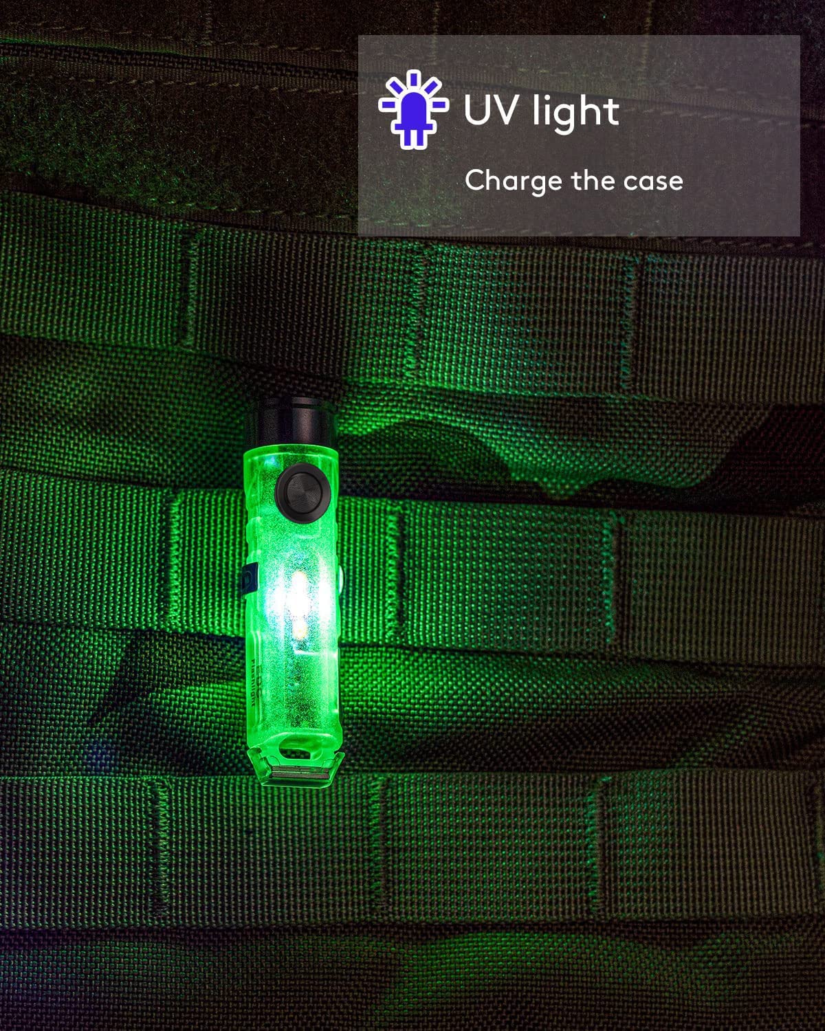 RovyVon A5 G4 EDC Keychain Flashlight, 420 Lumens, USB-C, Magnetic Clip, Fluorescent Green