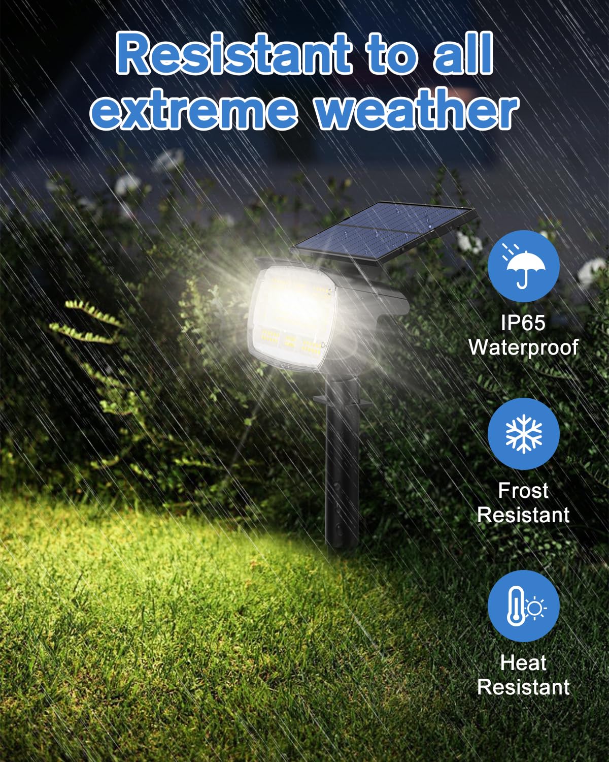 Fabrito Solar Spot Lights Outdoor 136 Leds  Big Brighter Lighting Solar Lights Outdoor  4 Pack Ip65 Waterproof Landscape Spotlights Auto On/Off For Yard  Garden  Pathway  Plants Tree (Cool White)