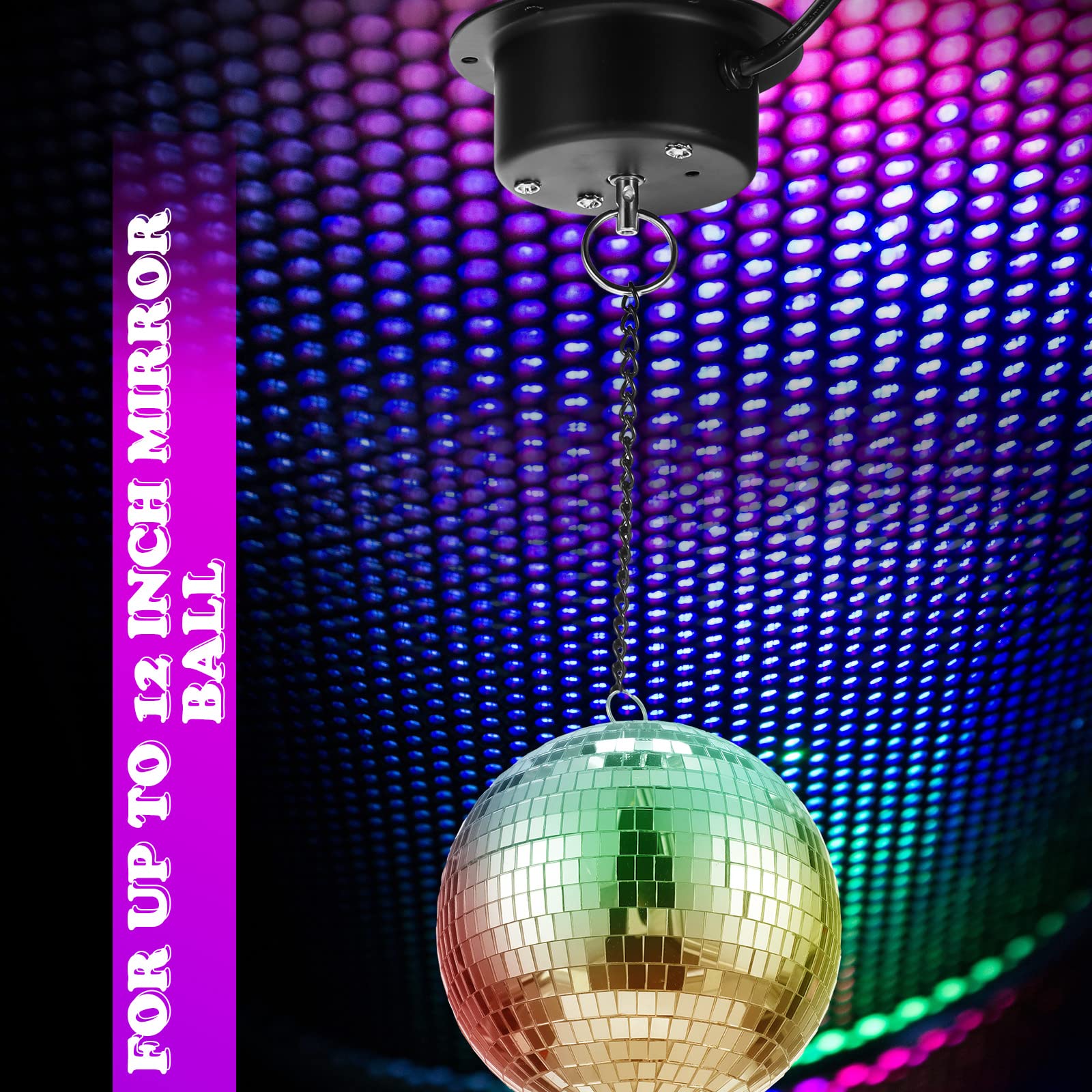 Therwen 3 Pcs Disco Ball Motor Heavy Duty 3Rpm Slow Rotating Mirror Ball Motor Rotator For 12-16'' Under